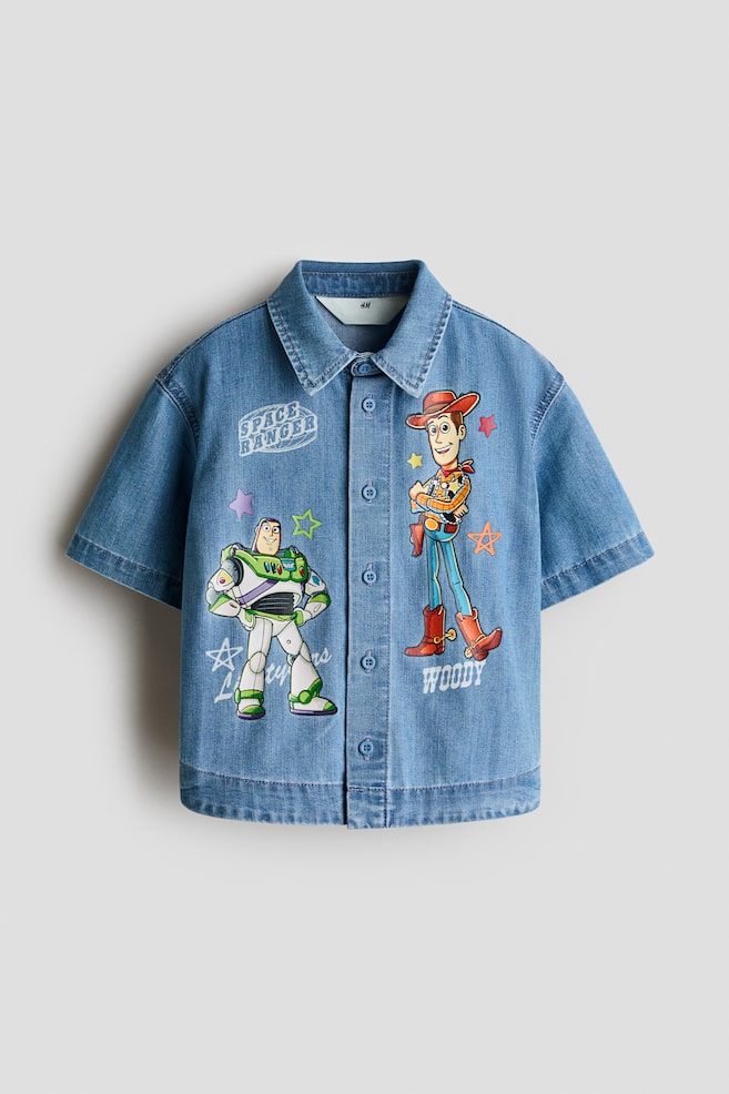 Printed denim shirt - Denim blue/Toy Story - 1