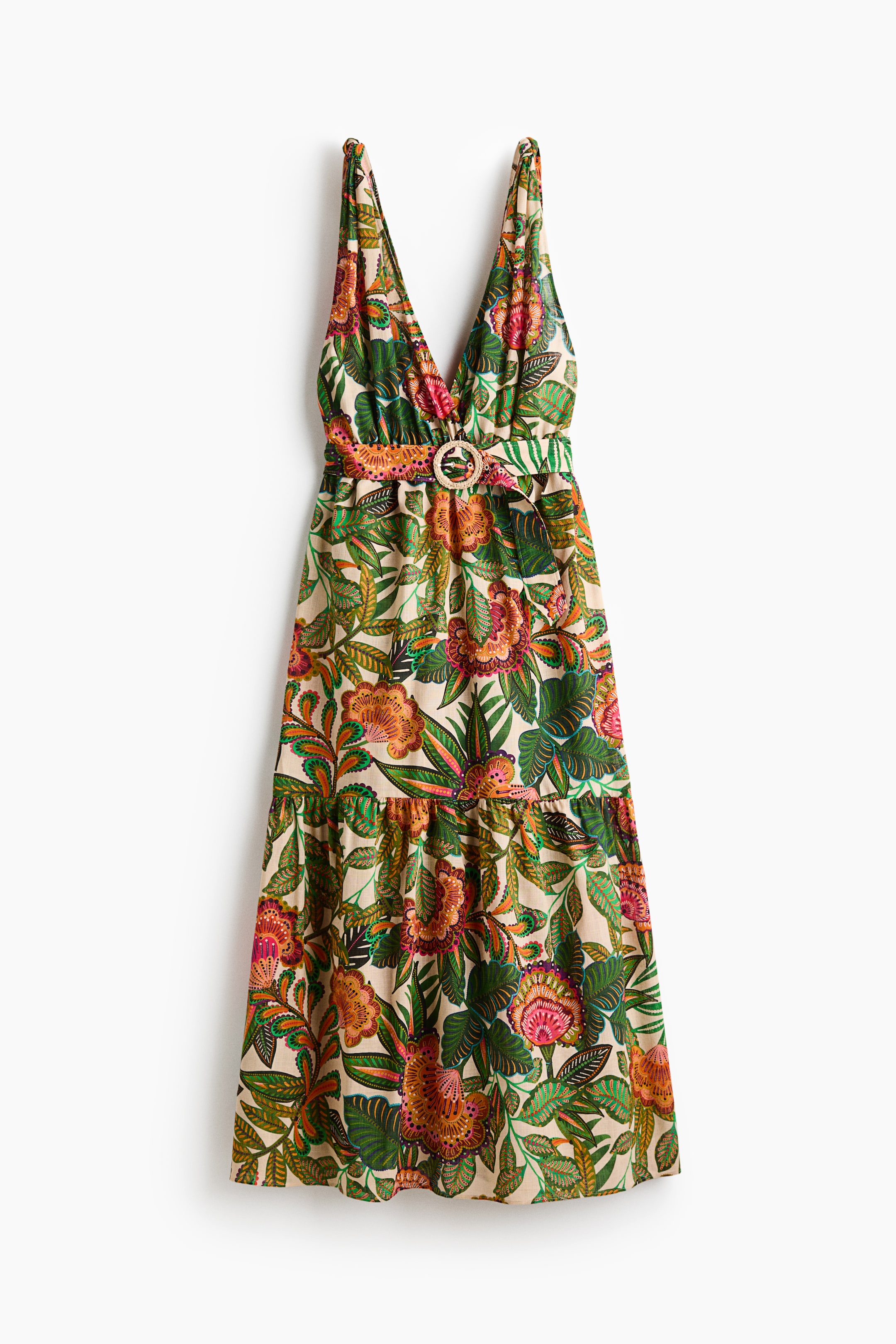 Robe en coton avec ceinture