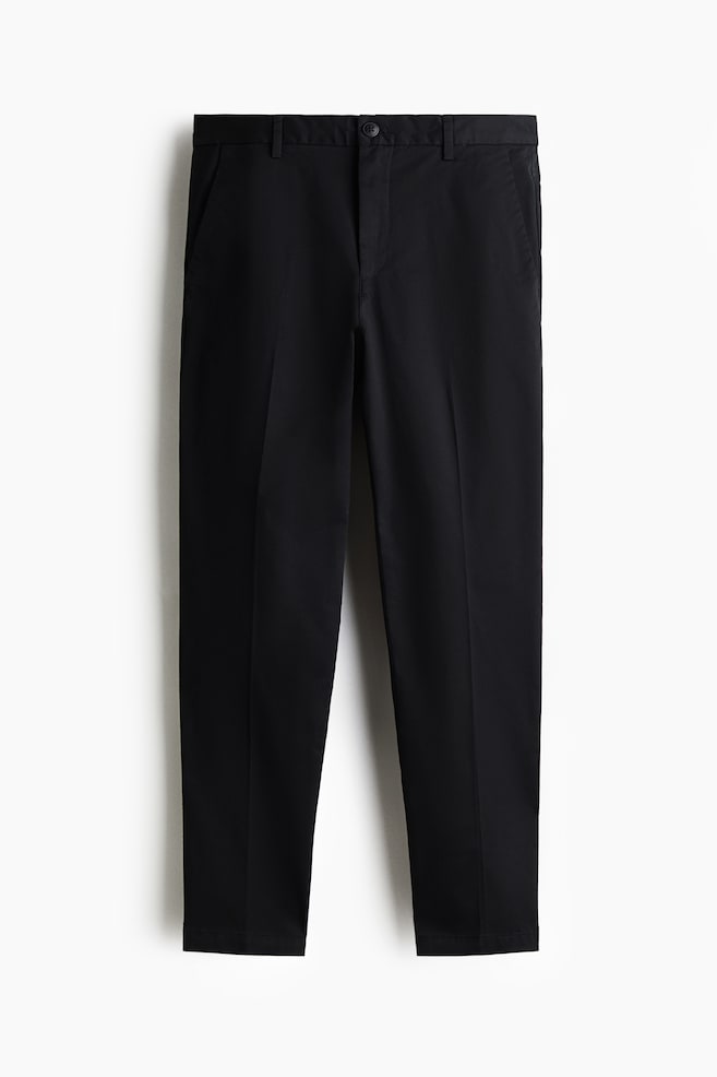 Twillhose Slim Fit - Schwarz - 1