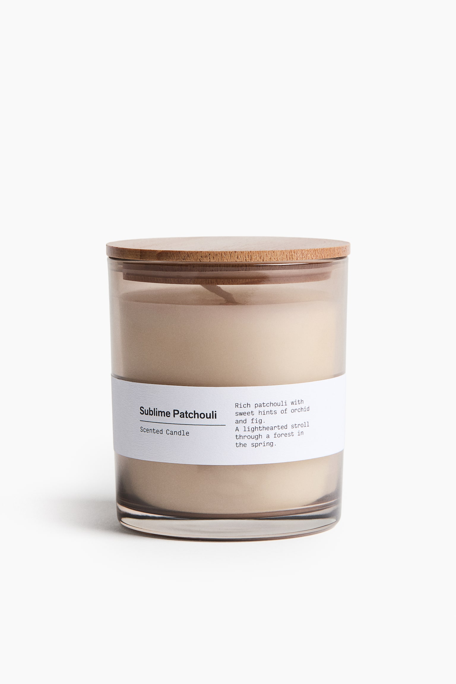Wood-lid scented candle - Sublime Patchouli/Crisp Cotton/Sage Serenity/Vintage Woods