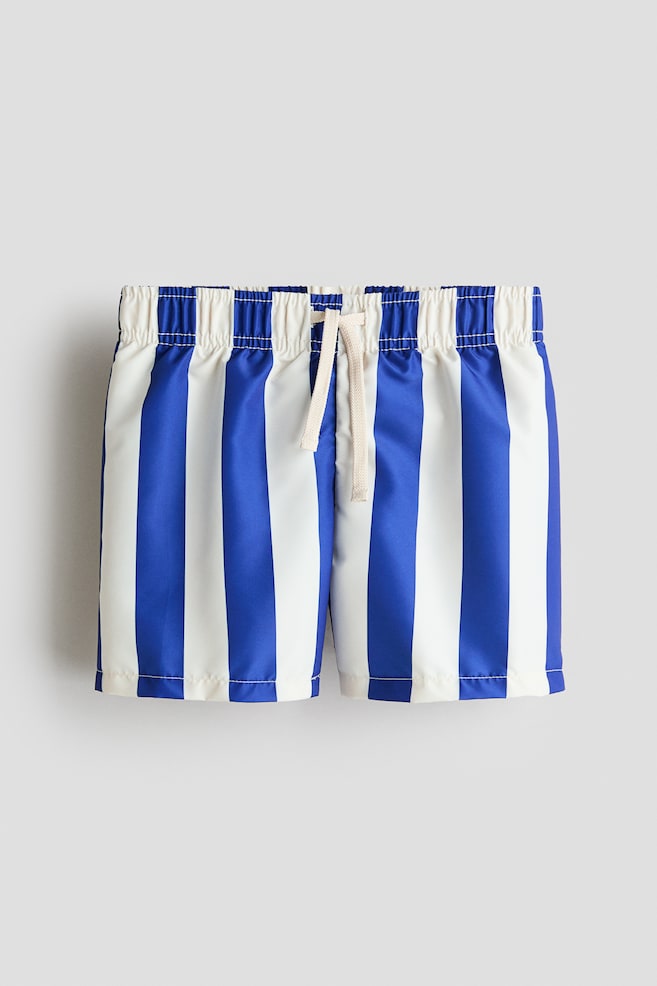 Printed swim shorts - Bright blue/Striped/Blue/Patterned - 1