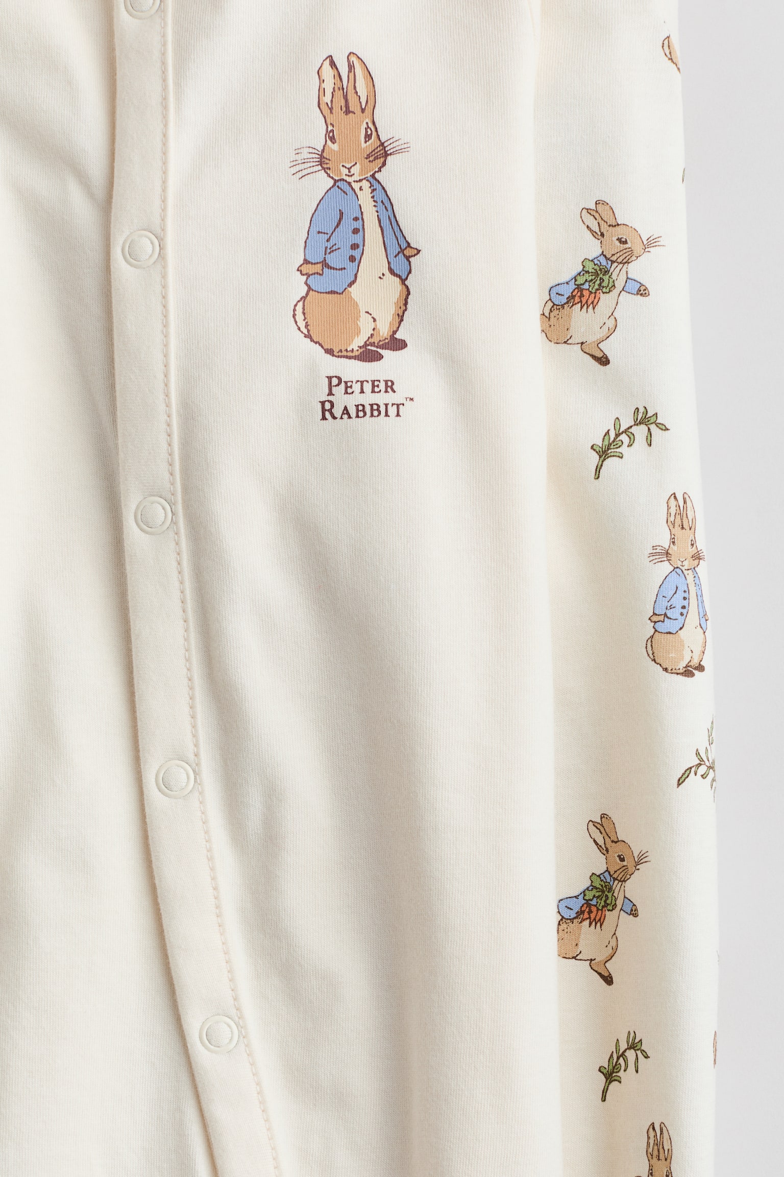2-pack sleepsuits with full feet - Cream/Peter Rabbit/White/Winnie the Pooh - 2