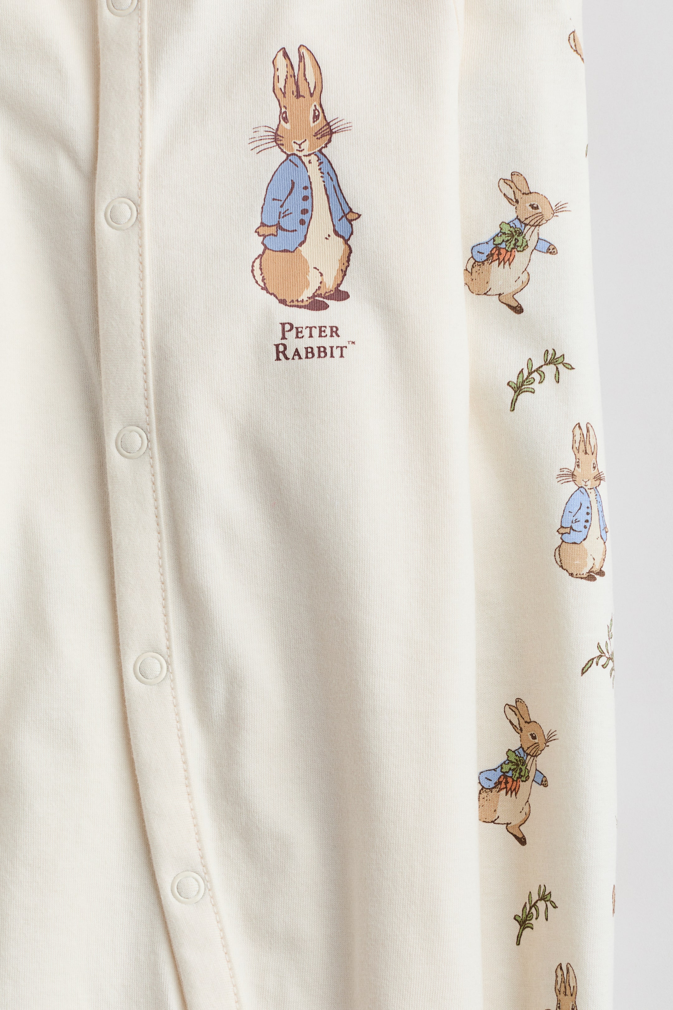 View larger image: 2-pack sleepsuits with full feet - Cream/Peter Rabbit - Kids | H&M IN 2