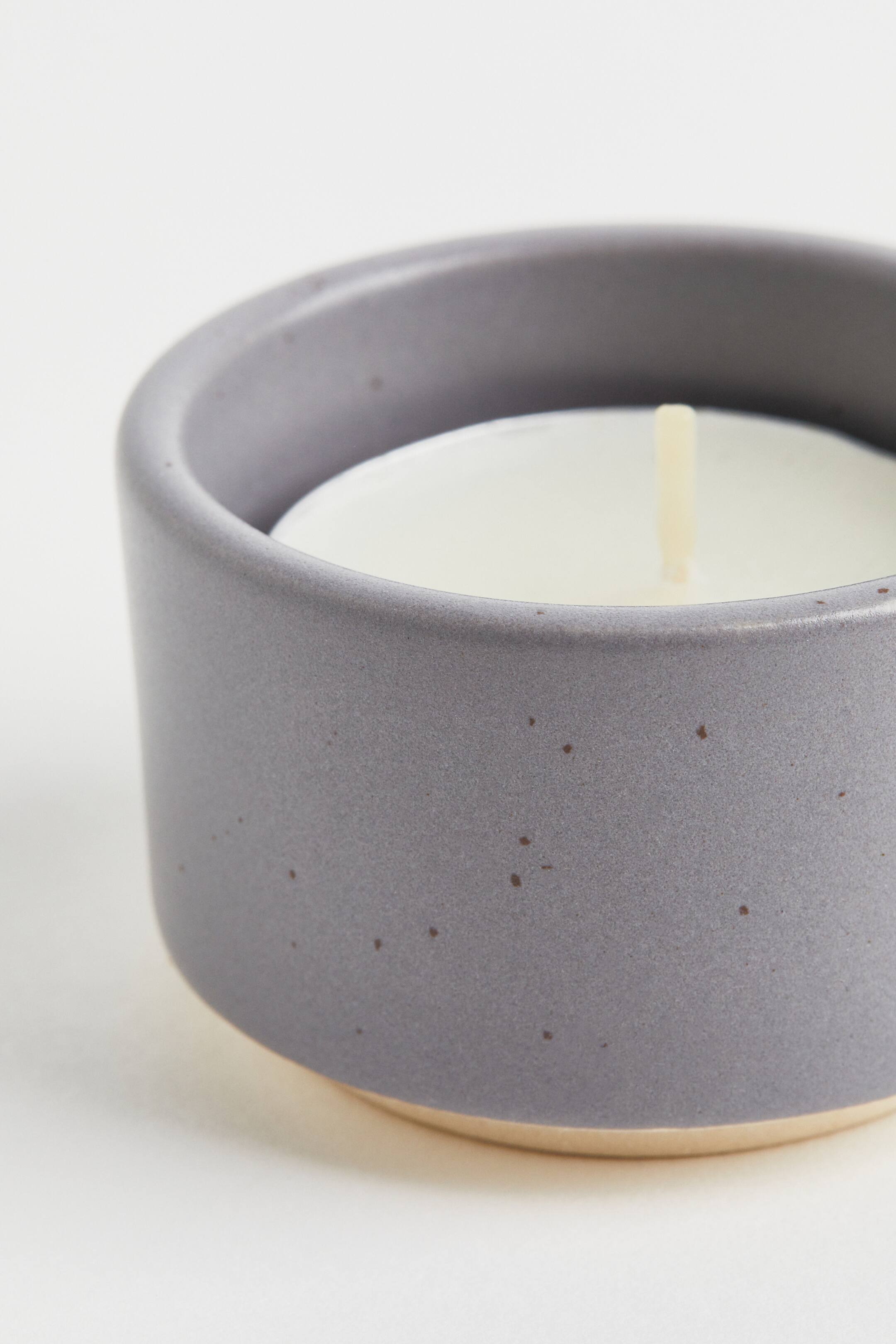 Stoneware Tea Light Holder Gray Home All H&M US