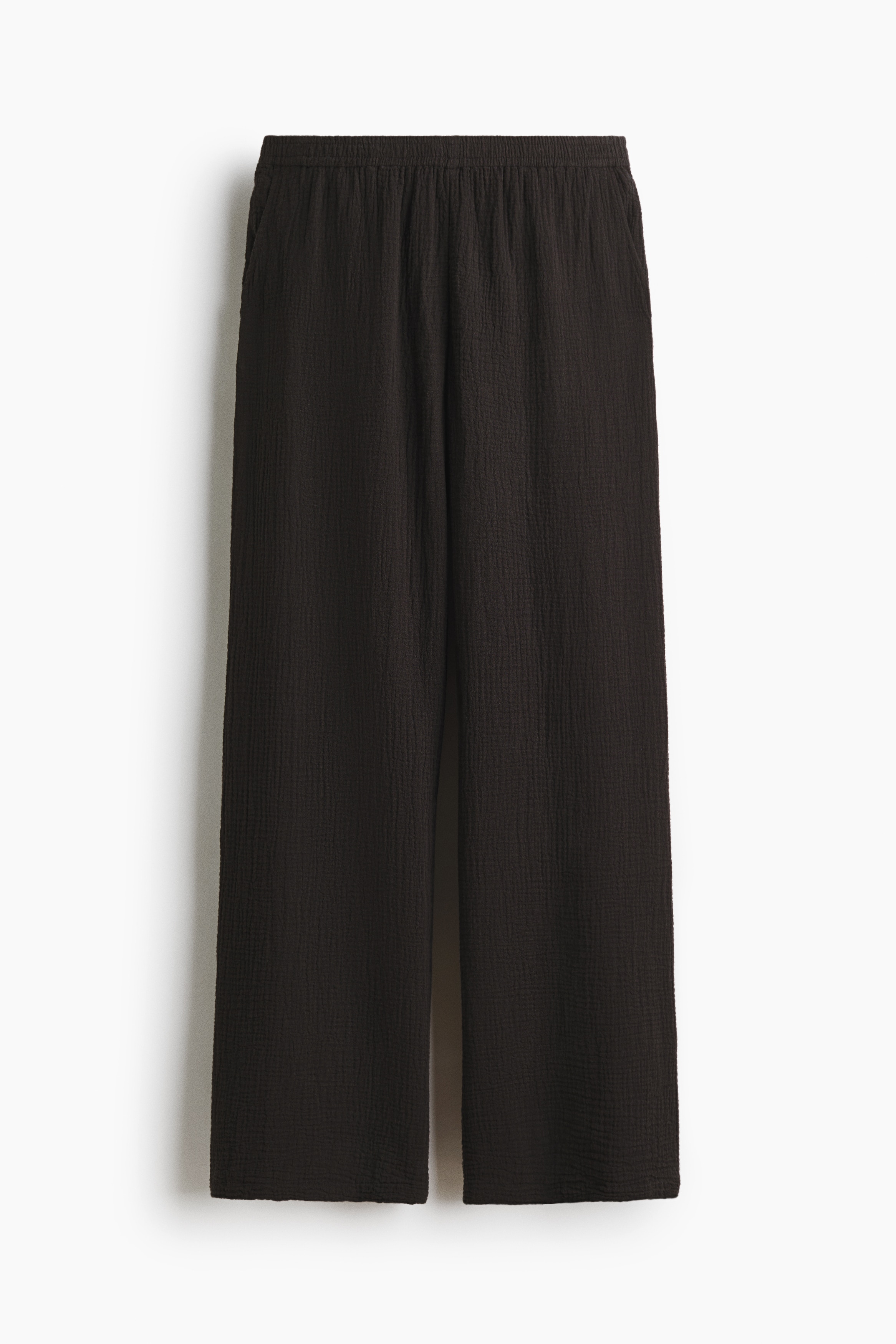 Straight muslin trousers - Nearly black