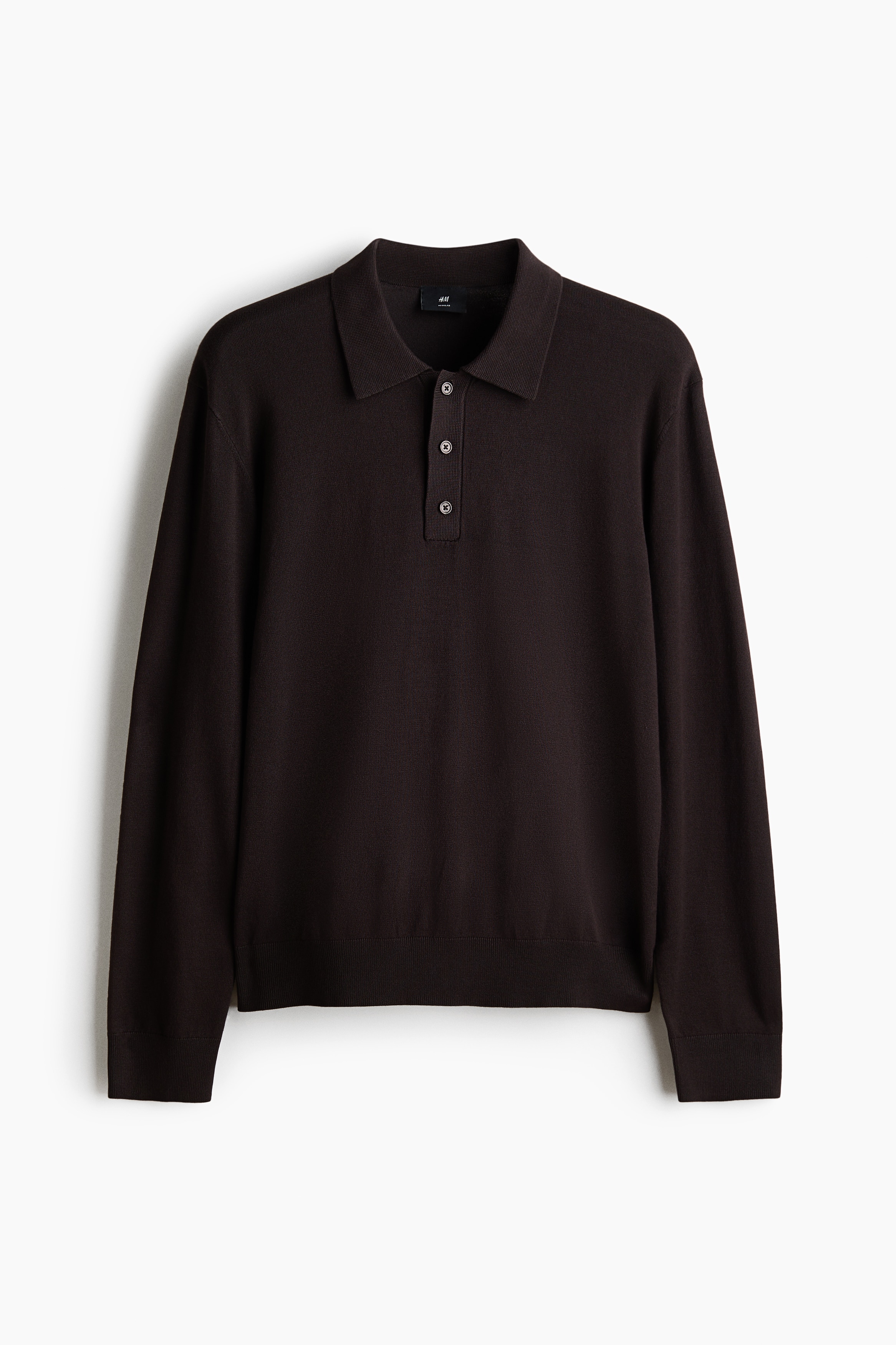 Polo in maglia Regular Fit - Marrone scuro/Blu navy/Grigio scuro mélange/Bordeaux/Nero