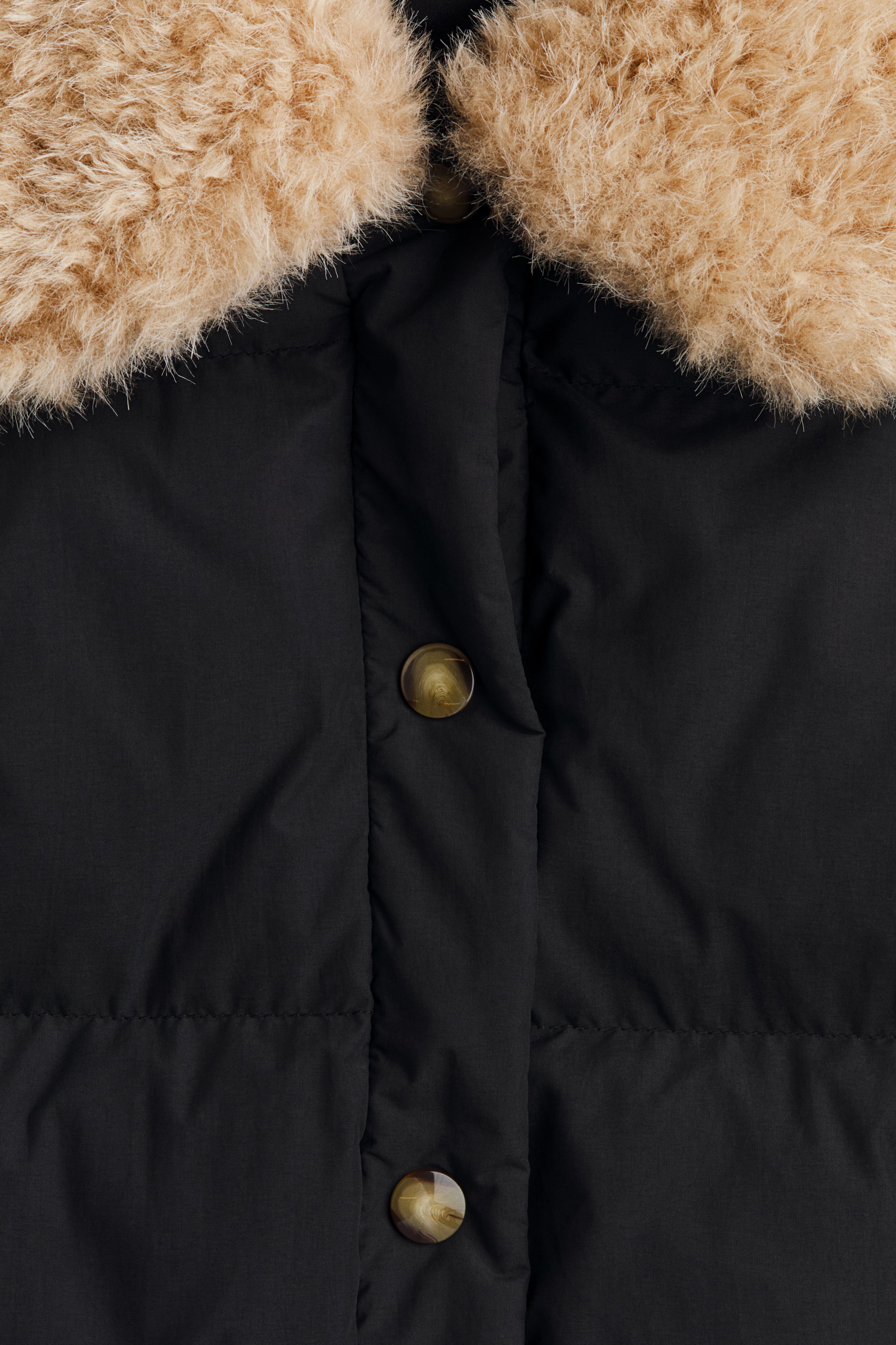 Grotere afbeelding bekijken: Pufferjas met kraag - Zwart - DAMES | H&M BE 5