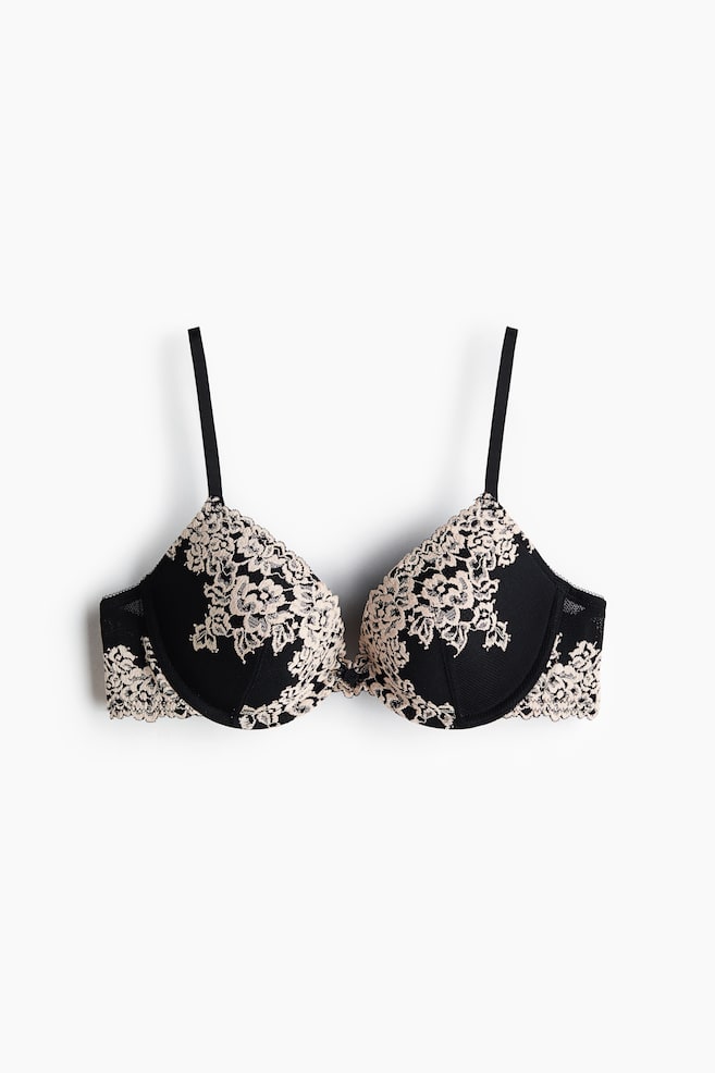 Sutiã push-up em renda - Preto/Creme/Bordeaux/Creme/Preto/Creme/Azul claro/Creme/Castanho escuro/Rosa velho/Rosa pó/Creme/Rosa claro - 1