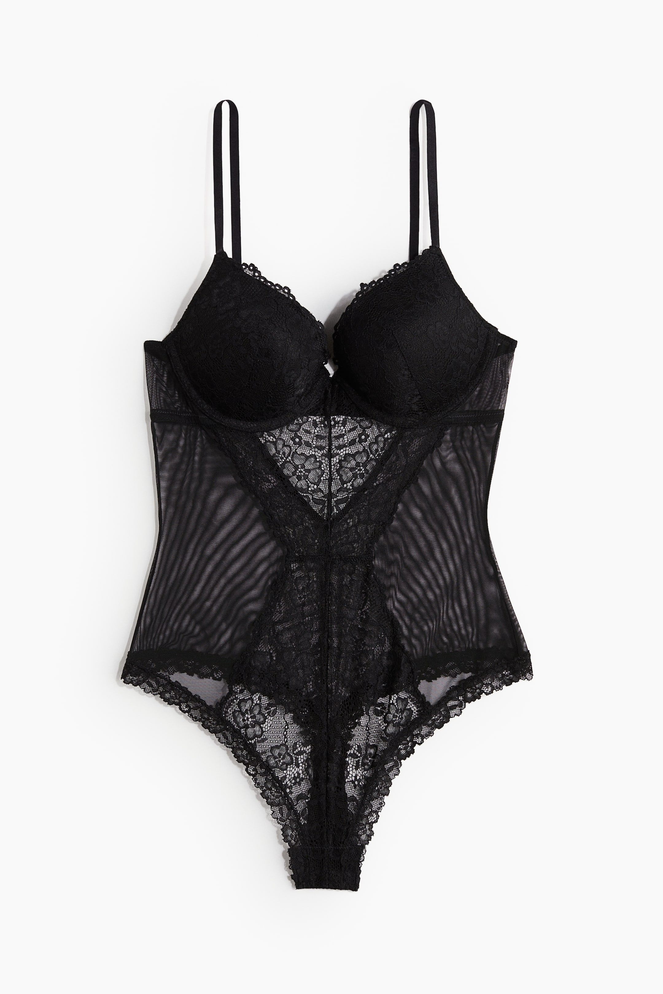 Mesh Push-up Thong Bodysuit