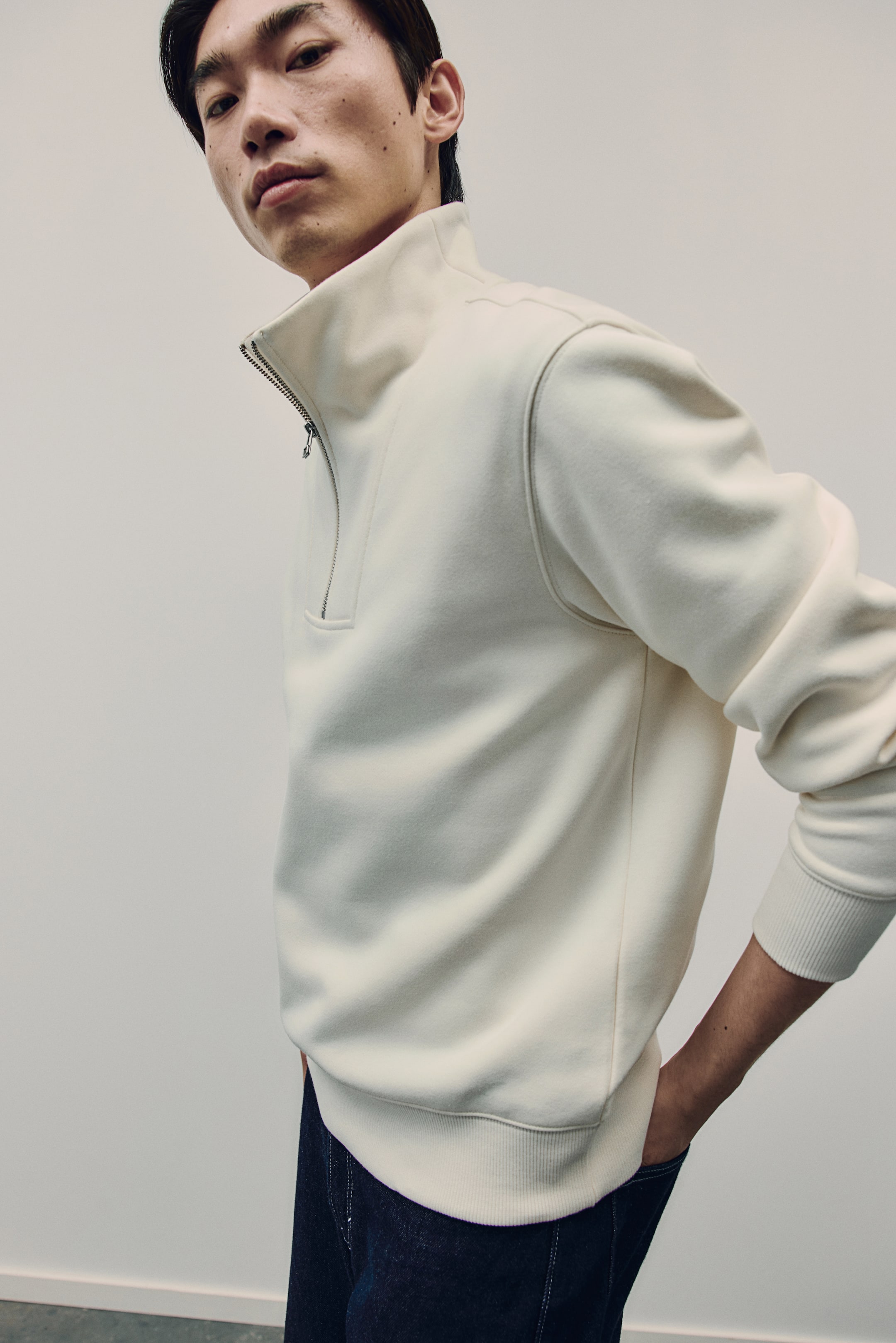 Regular Fit Half-Zip Sweatshirt