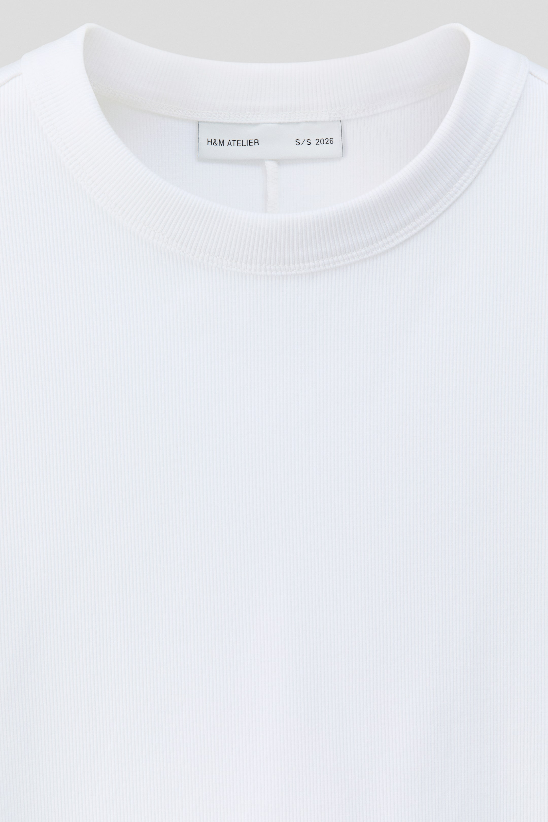 Ribbed Cotton T-Shirt