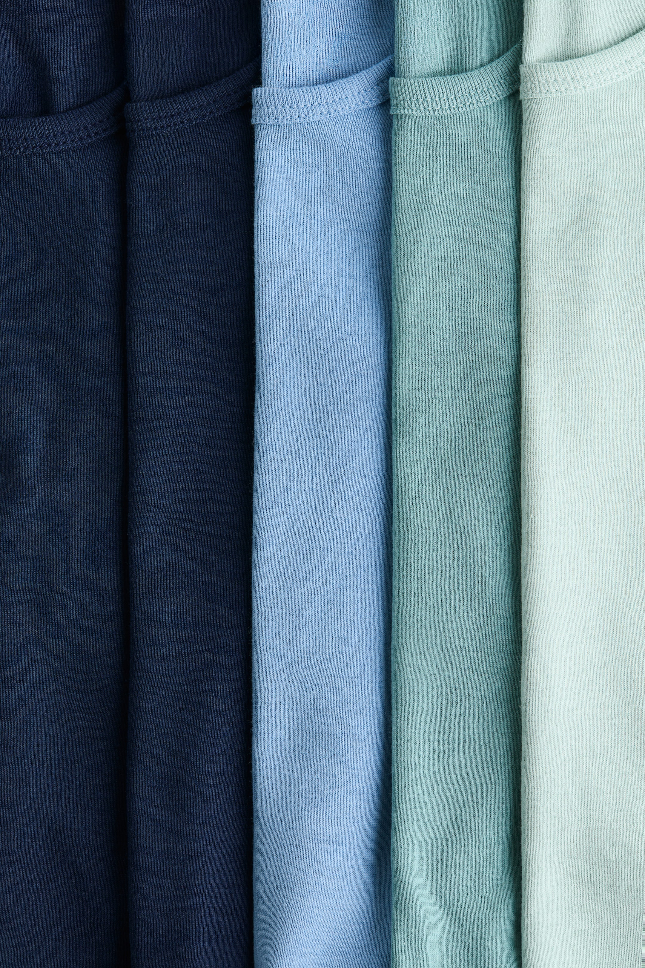 Ingrandisci l'immagine: Canotte in cotone 5 pezzi - Verde menta/blu - BAMBINO | H&M CH 2