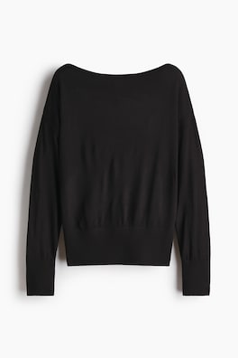 Finstickad one shoulder-topp