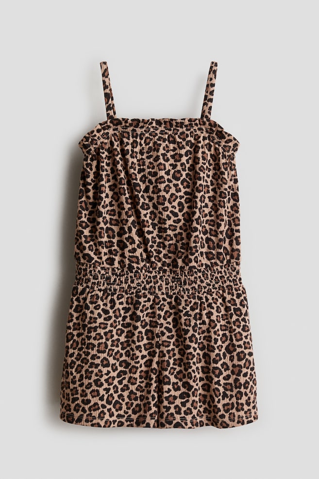 Patterned Jumpsuit-Beige/leopard print - 1