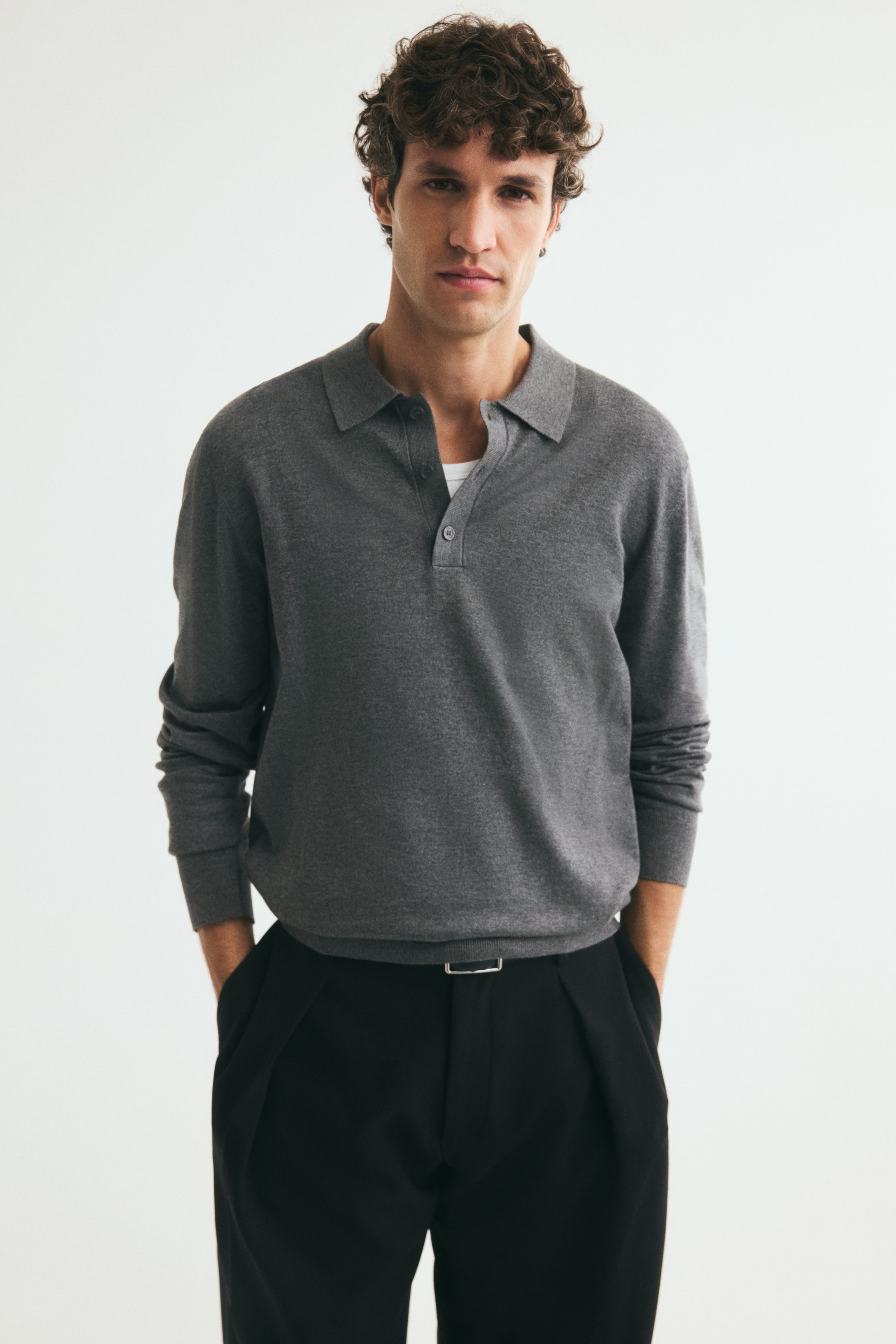 Regular-Fit Knit Polo Shirt