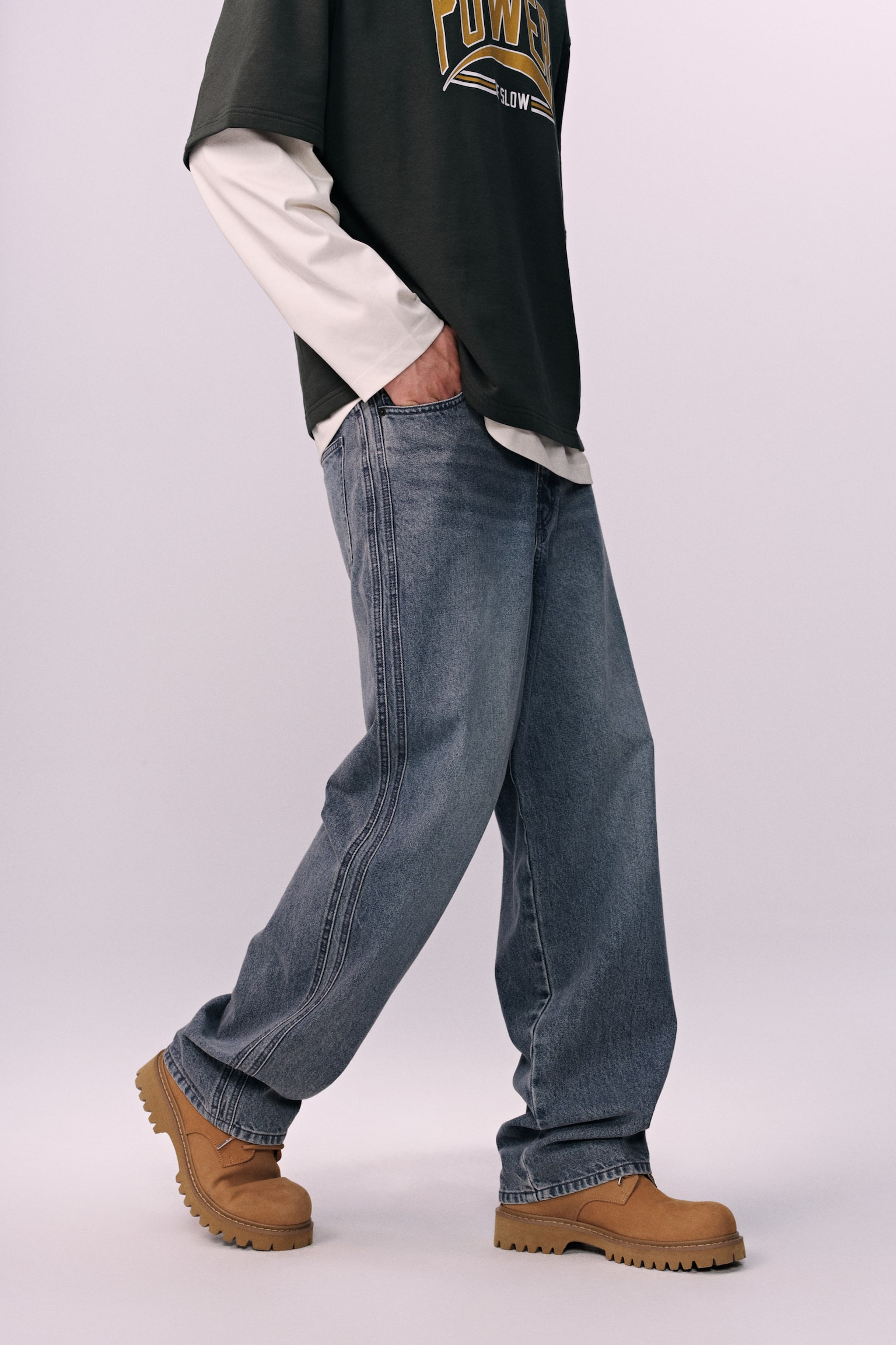 Loose Jeans - Denim blue/Dark denim grey - 4