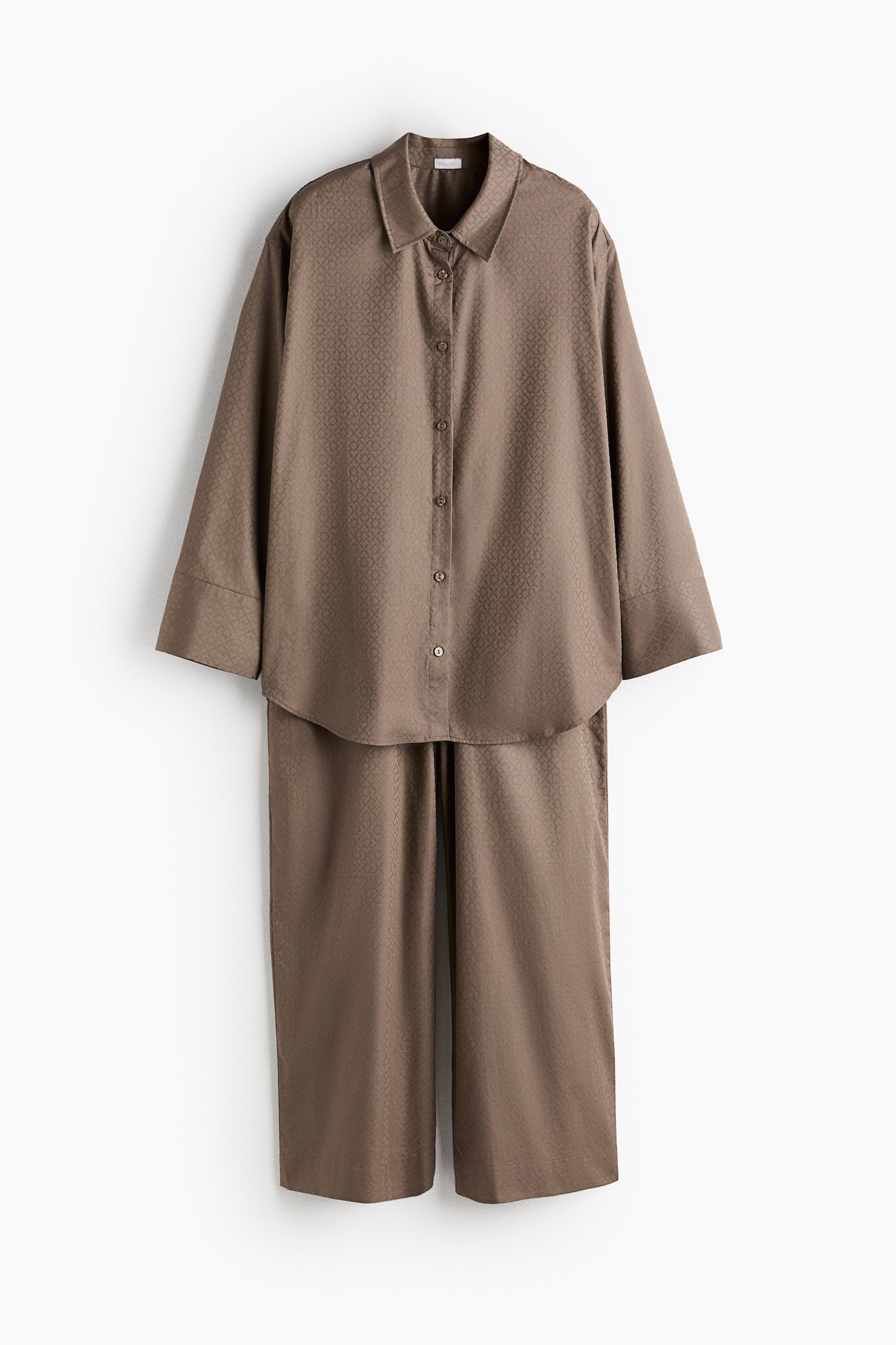 拡大画像を表示: Checked cotton sateen pyjamas - モール - レディース | H&M JP 1