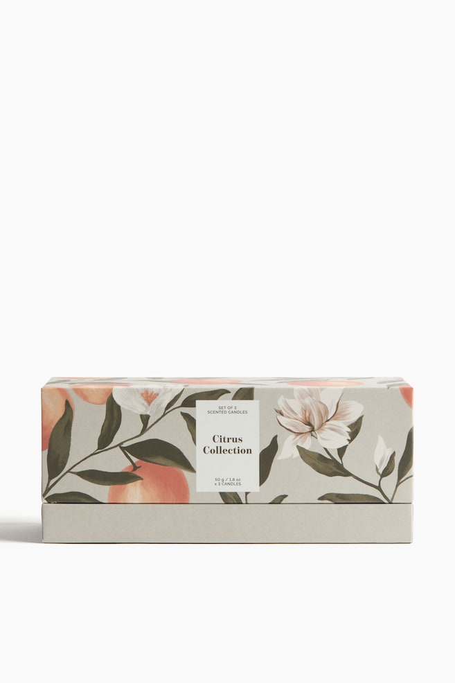 Gift-boxed 3-pack scented candles - Citrus Collection - 1