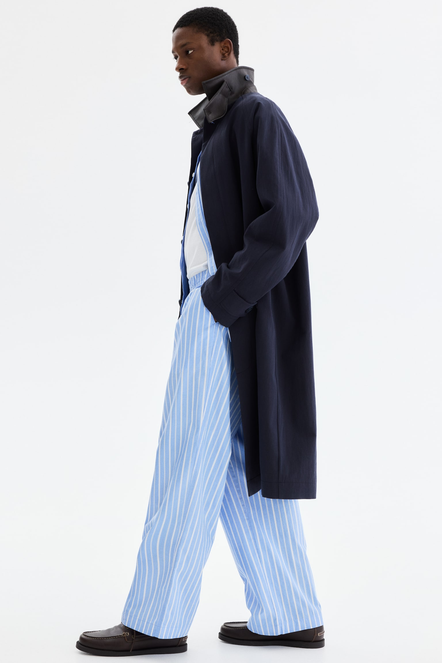 Bukser Relaxed Fit - Lyseblå/Stribet - 3