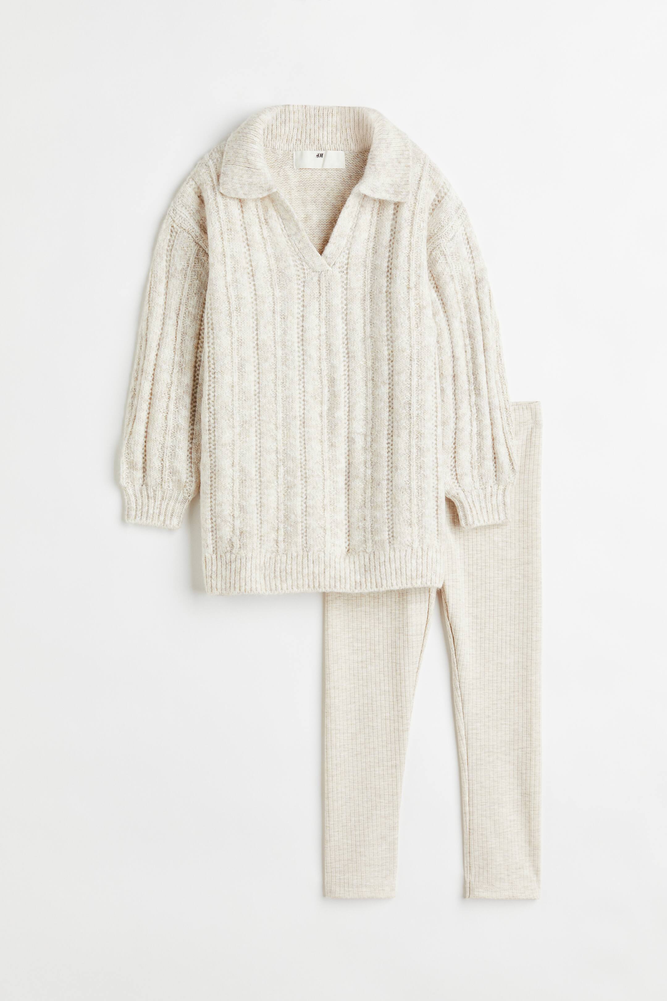 Ingrandisci l'immagine: Set 2 pezzi - Bianco naturale - BAMBINO | H&M CH 1