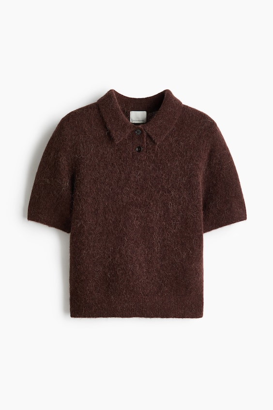 Женские рубашки H&M Alpaca-Blend Polo Shirt
