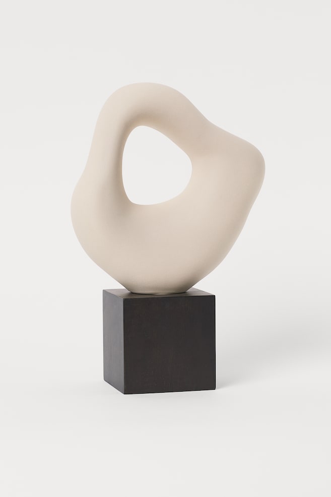 Large stoneware sculpture - Light beige - 1