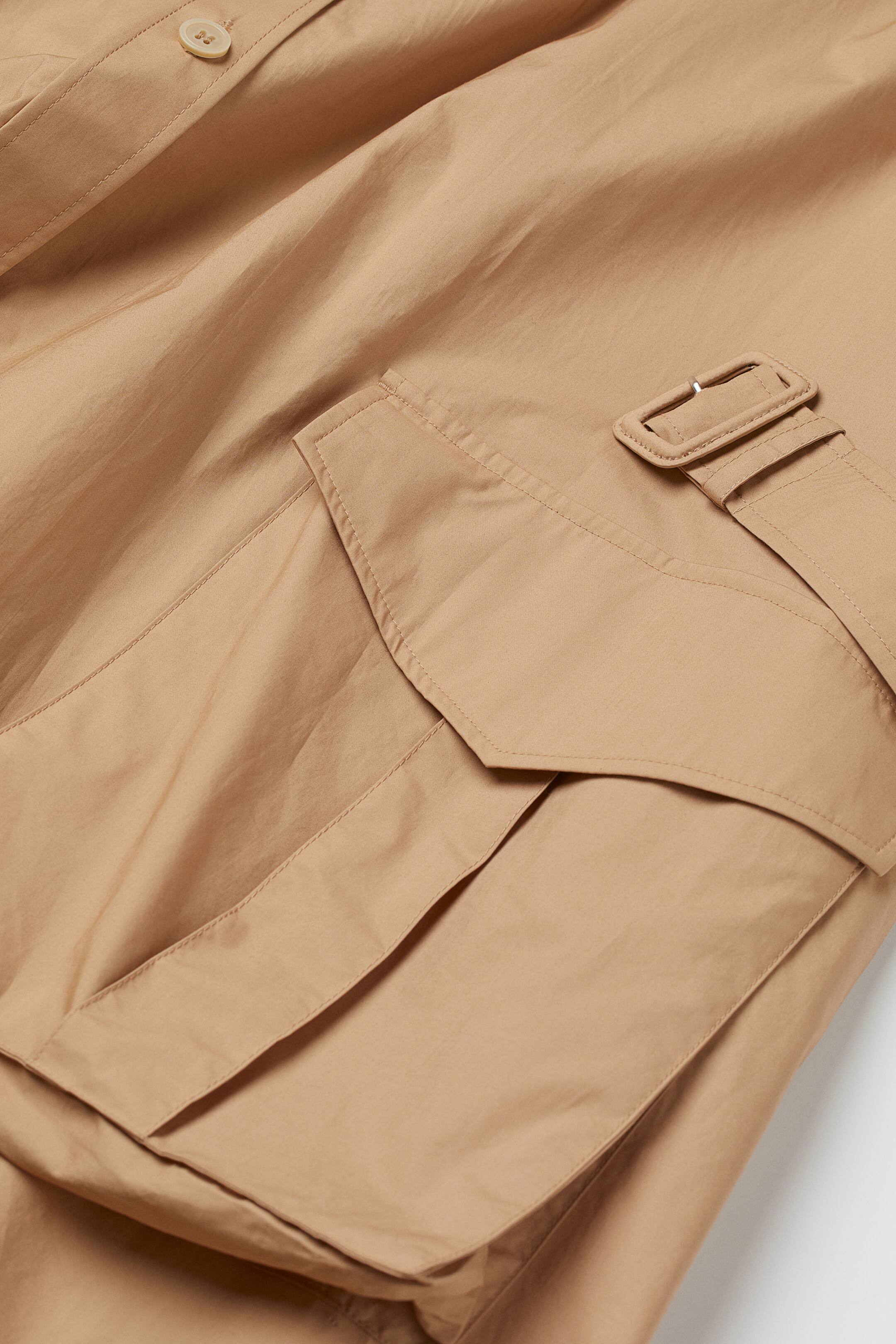 Zobrazit větší obrázek: Košilový kaftan z bavlny - Khaki béžová - ŽENY | H&M CZ 2