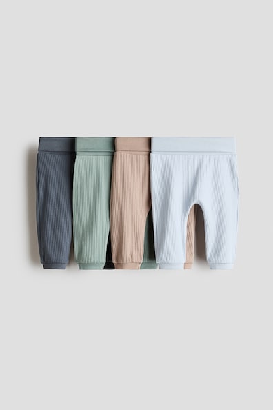 リブコットンパンツ 4本セット
