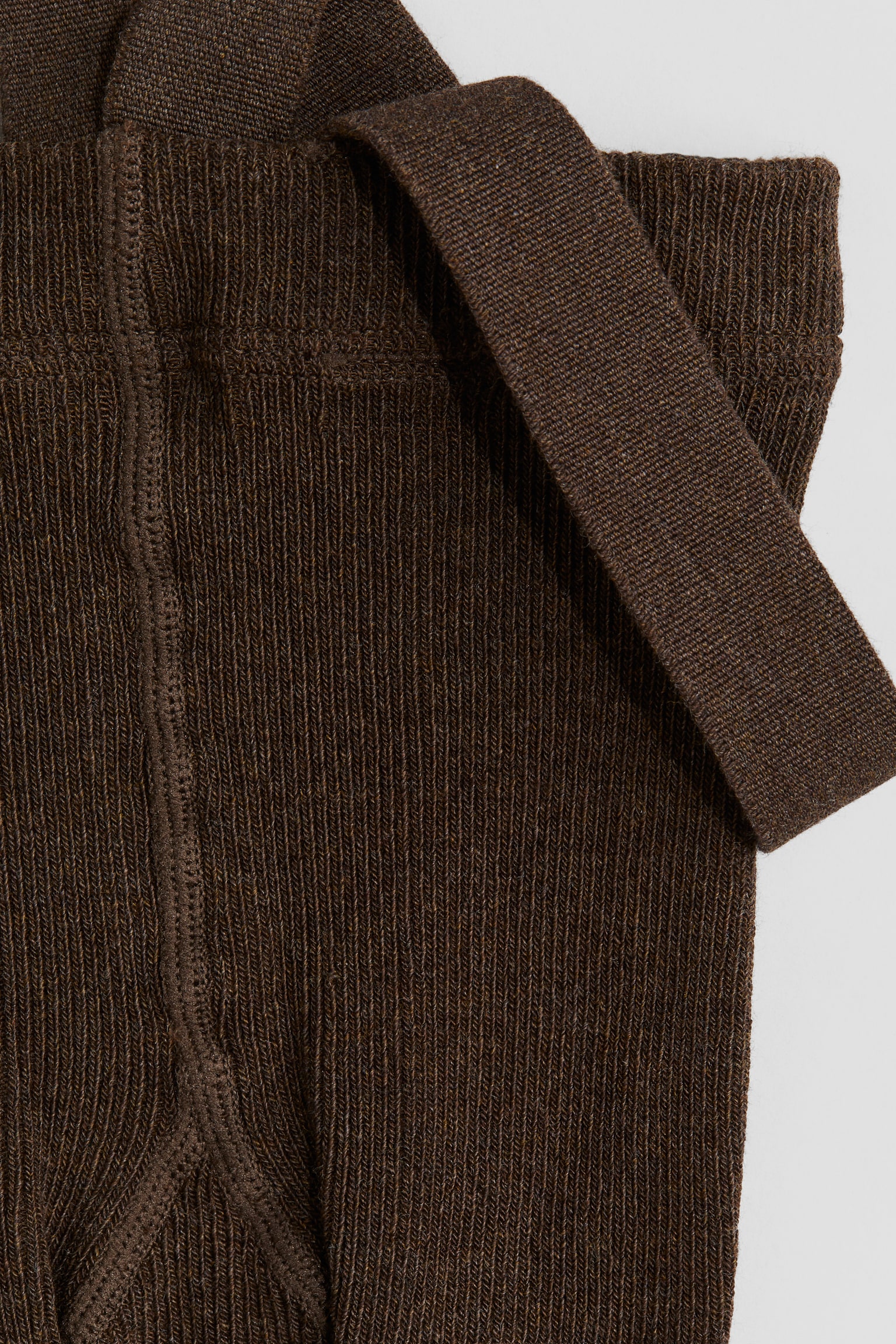 Детские леггинсы H&M Rib-Knit Leggings with Suspenders, цвет: Коричневый — фото 2
