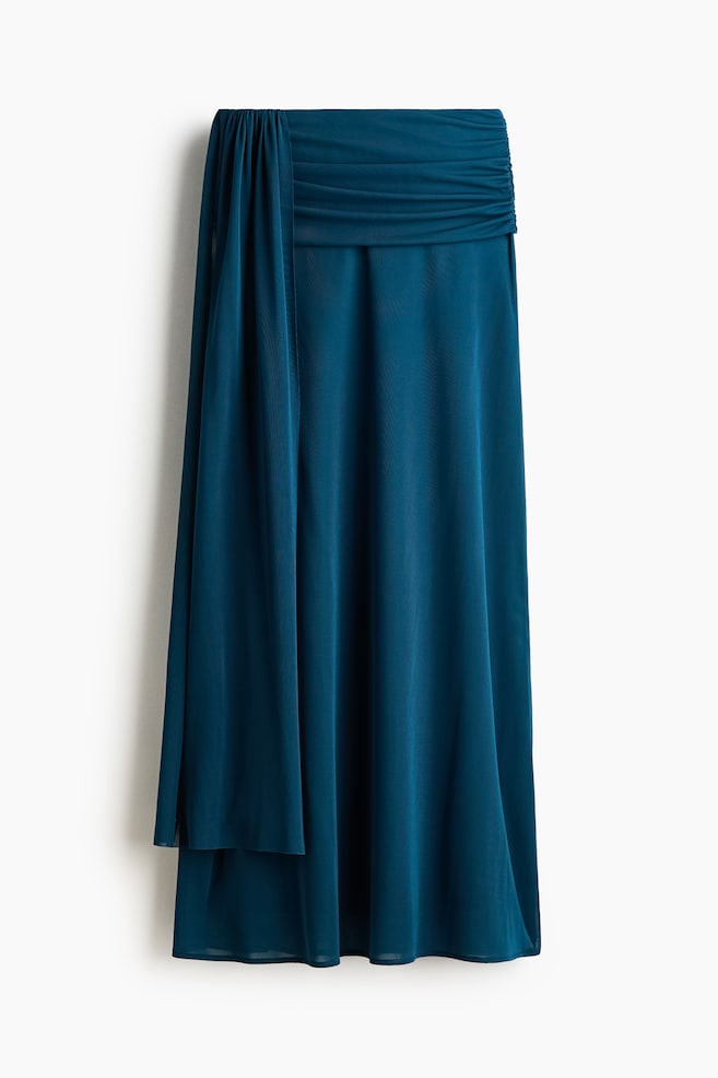 Jupe en jersey à effet drapé - Turquoise foncé - 1
