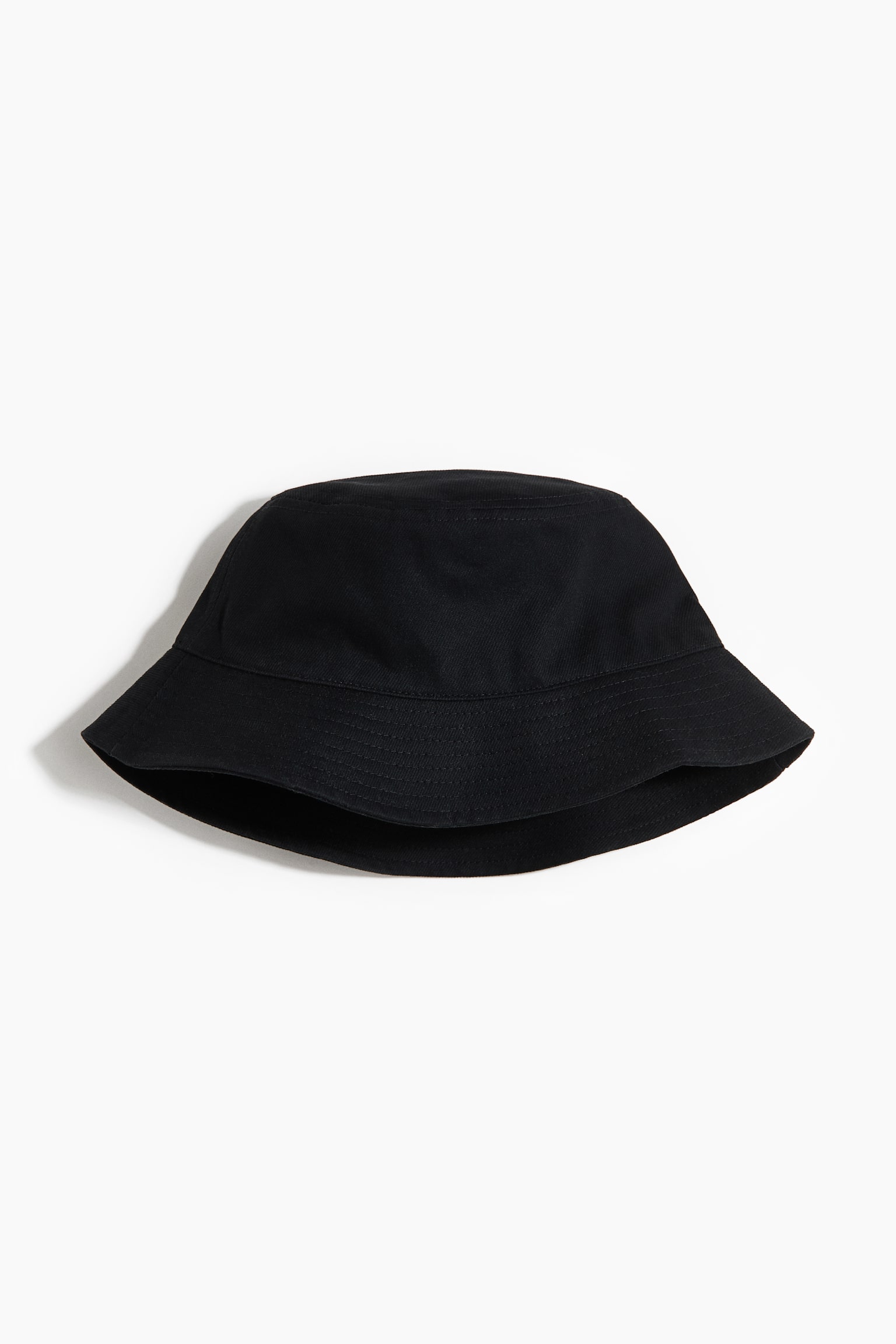 Cotton Bucket Hat - Black/Beige