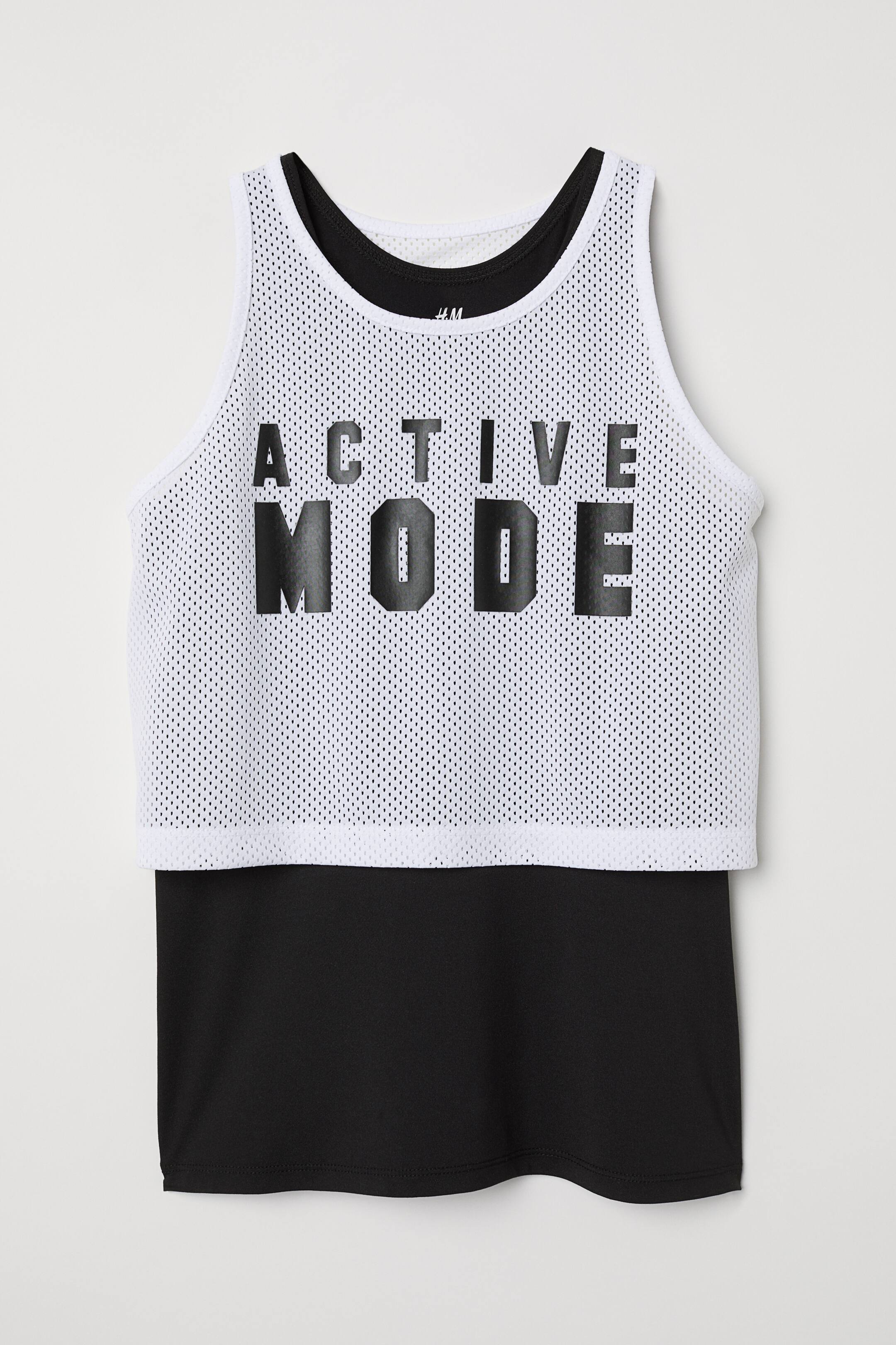 View larger image: Double-layer Sports Tank Top - Black/white - Kids | H&M CA 1