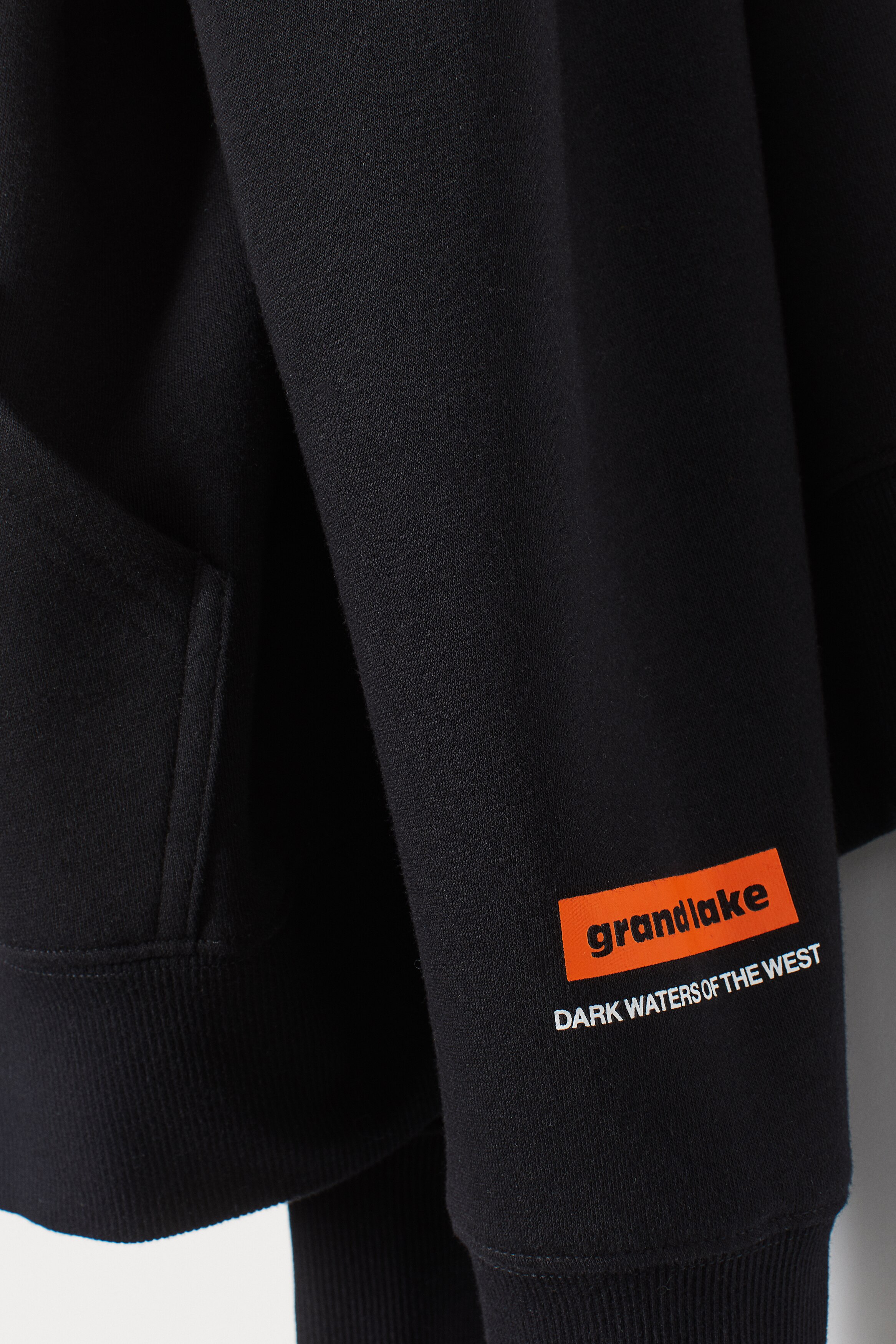 Printed hooded top - Black/Grand Lake - Men | H&M HK