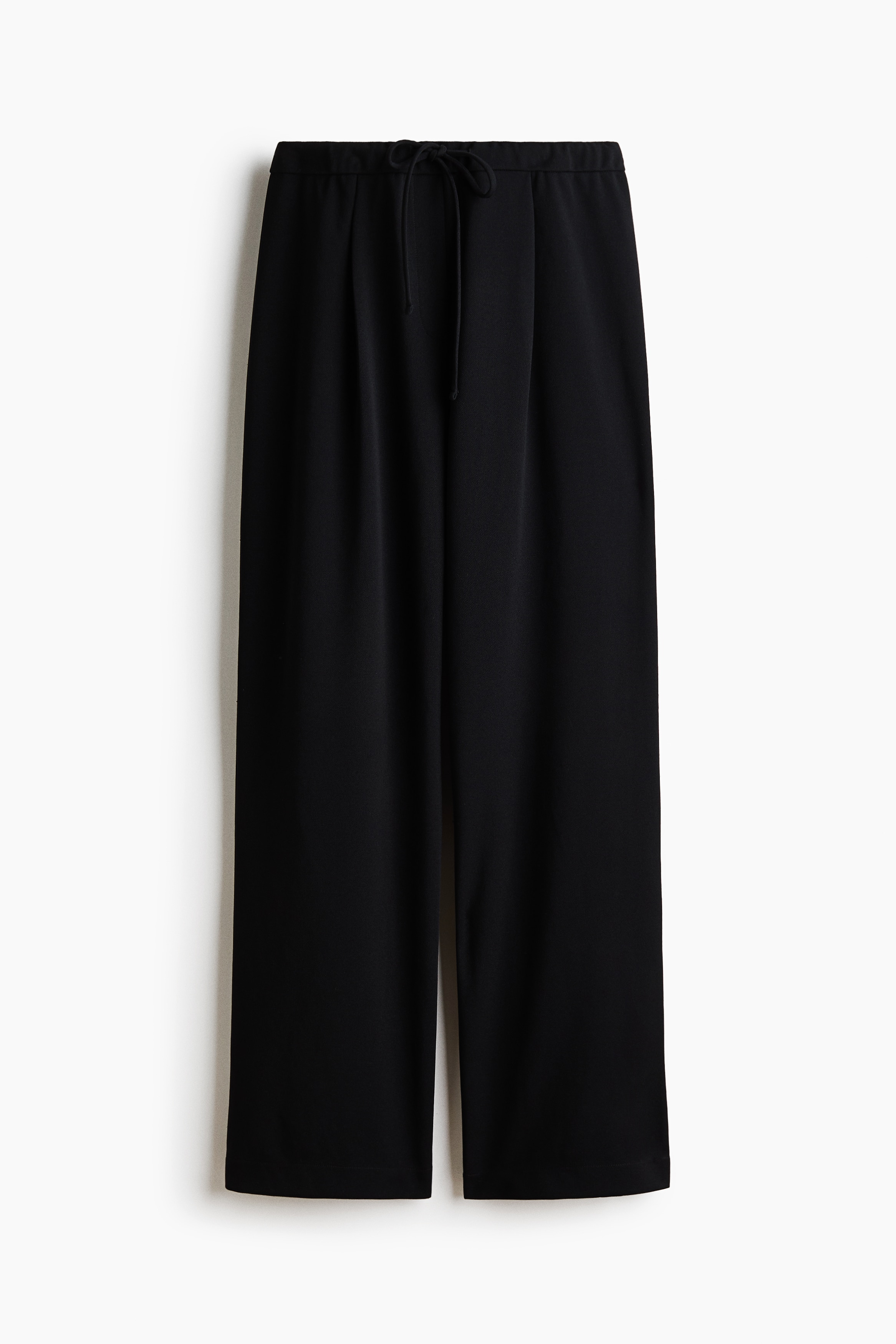 Drawstring trousers - Black/Dark grey marl