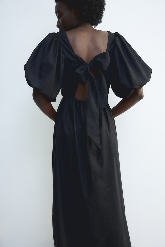 Summer Women's Black Dress Front Satin Cami Long Dress Sleeveless