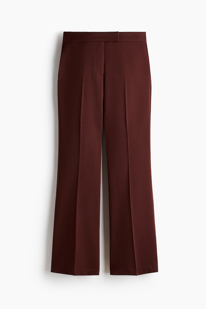 Flared Pants - Dark rust brown/Black/Light beige - 1