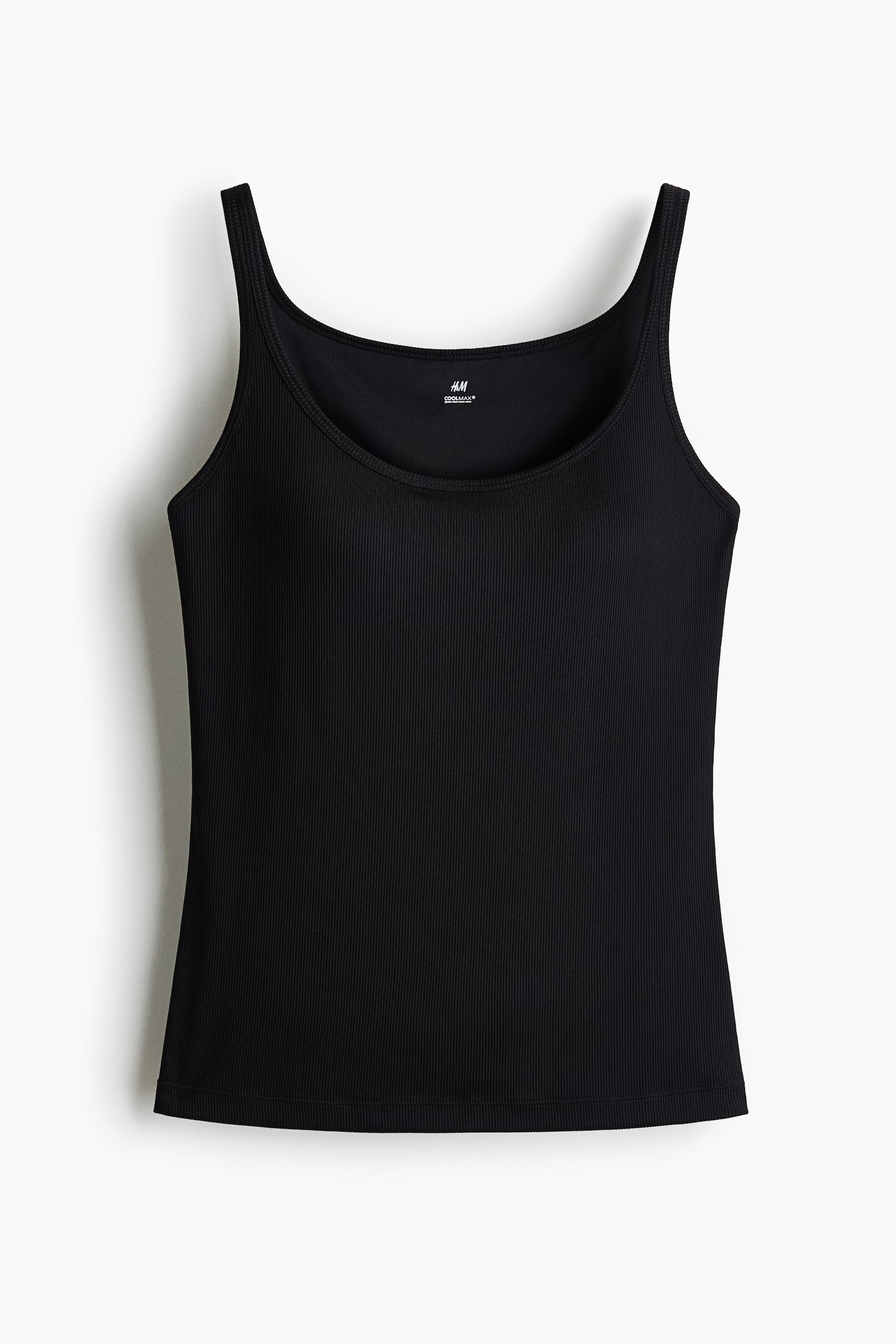 COOLMAX® Integral-bra vest top - Black/White/Grey
