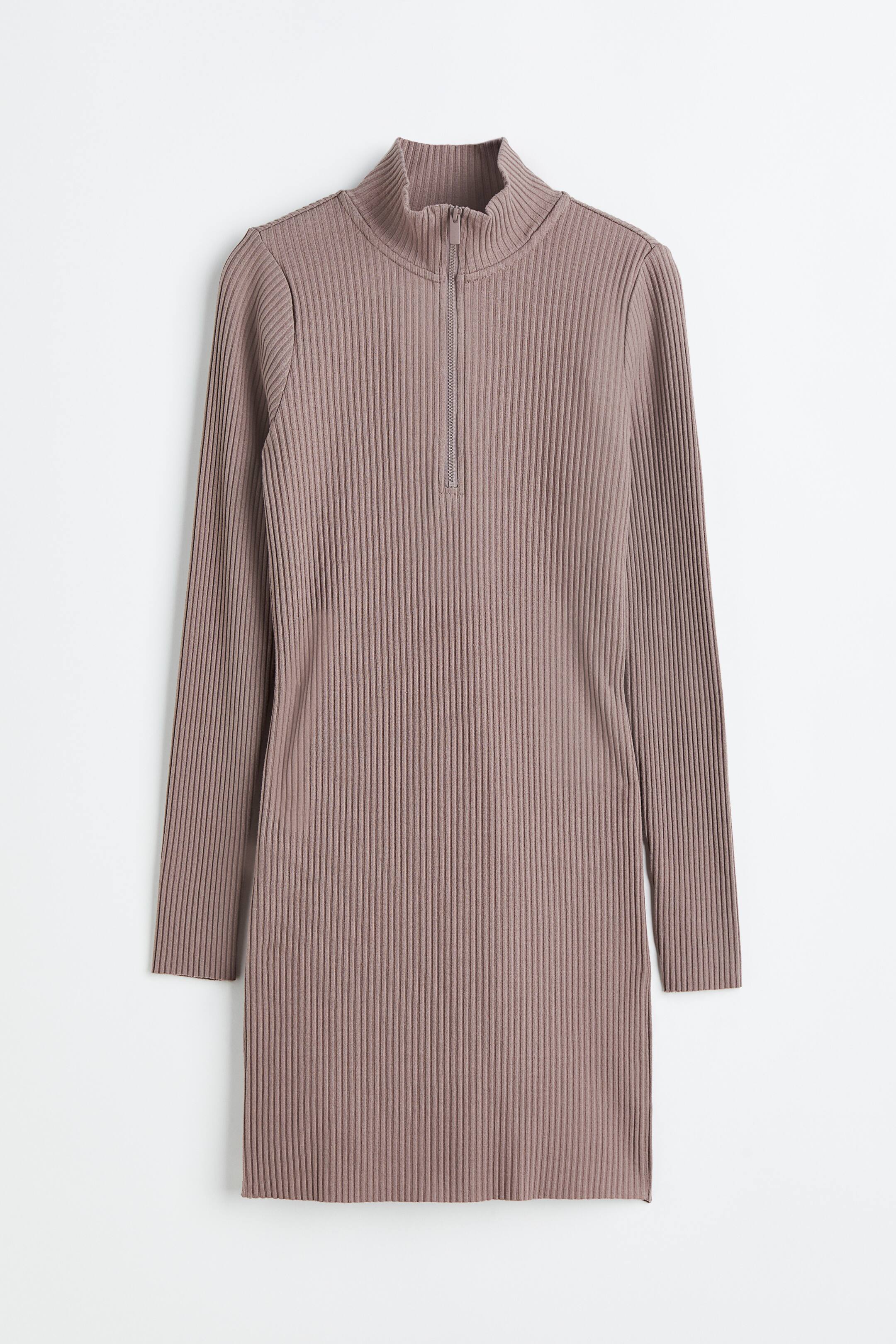 View larger image: Rib-knit Bodycon Dress - Taupe - Ladies | H&M PH 1