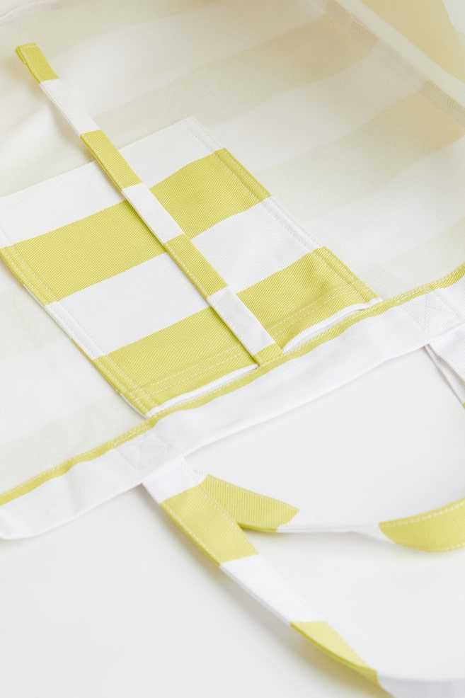 Cotton canvas beach bag - Yellow/Striped/Pink/Striped/Light beige/Striped/Black/Striped/dc/dc - 3