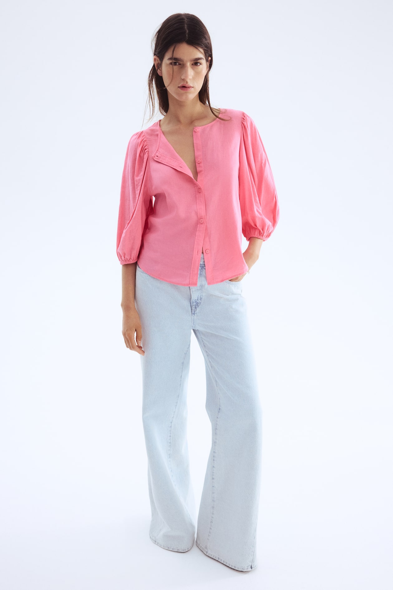 Linen-Blend Blouse - image 4
