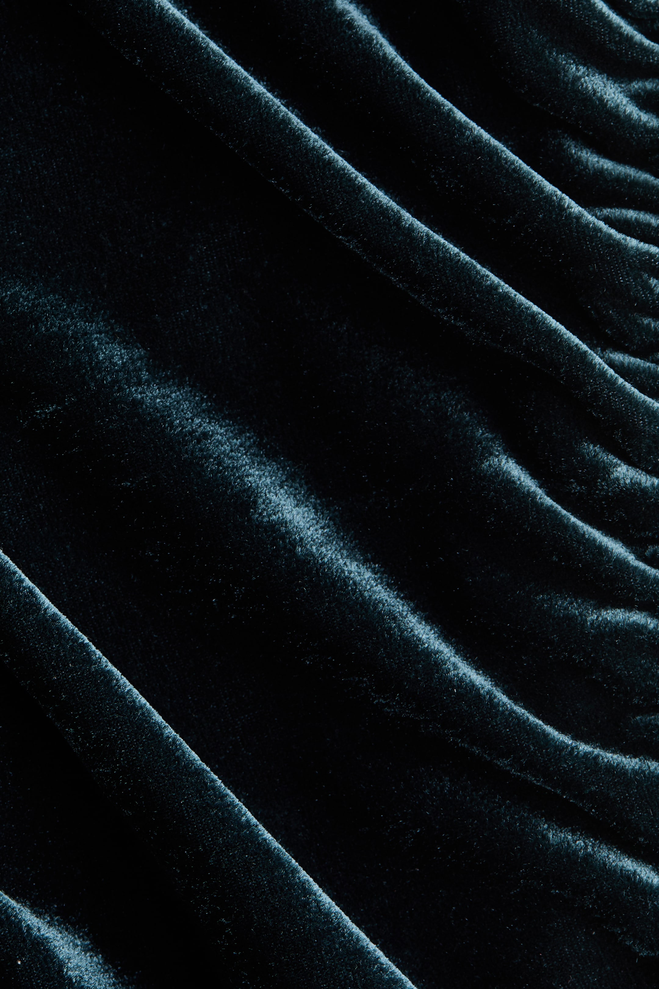 View larger image: Draped velour mini dress - Dark turquoise - Ladies | H&M IE 6