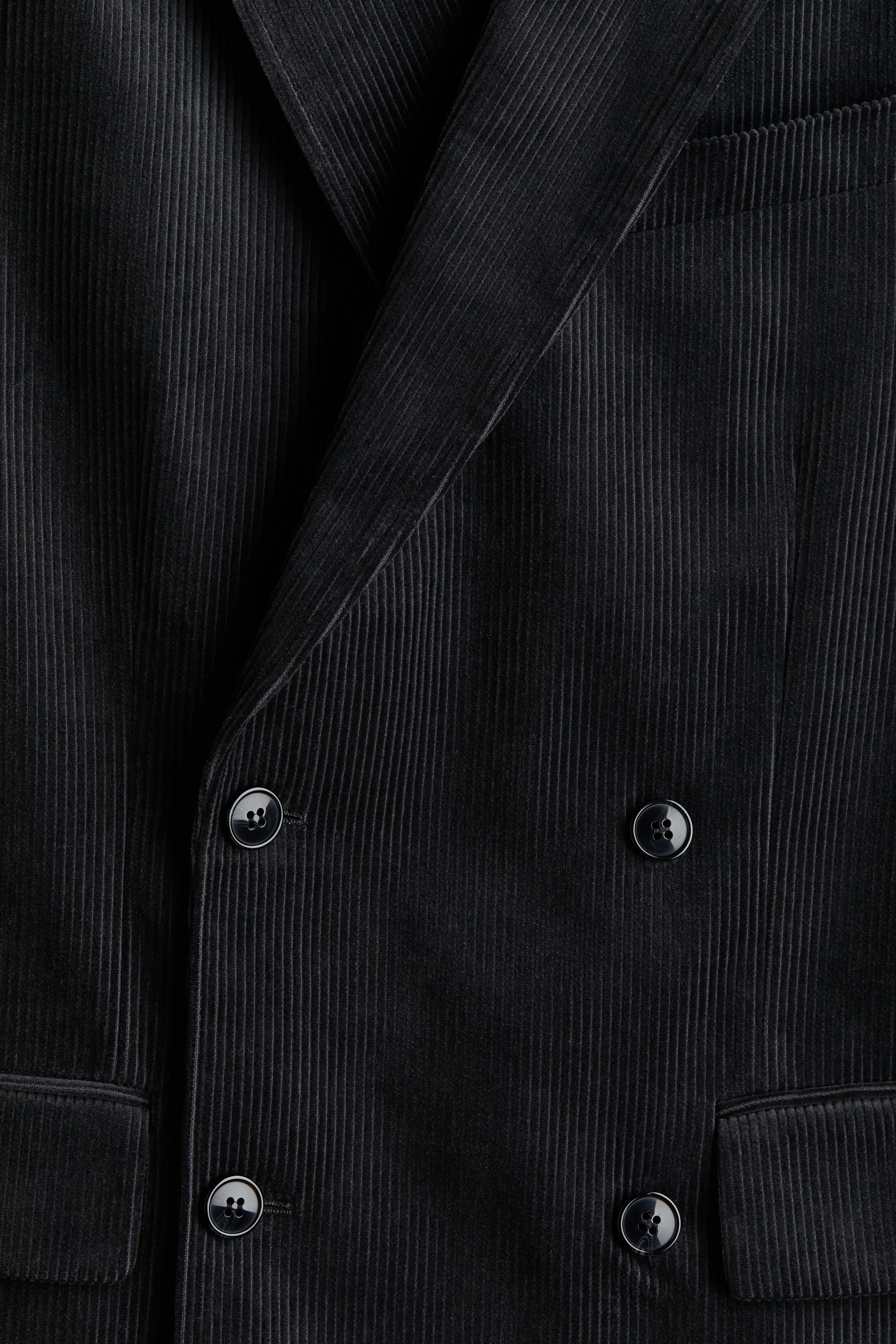 Veste croisée décontractée en velours côtelé