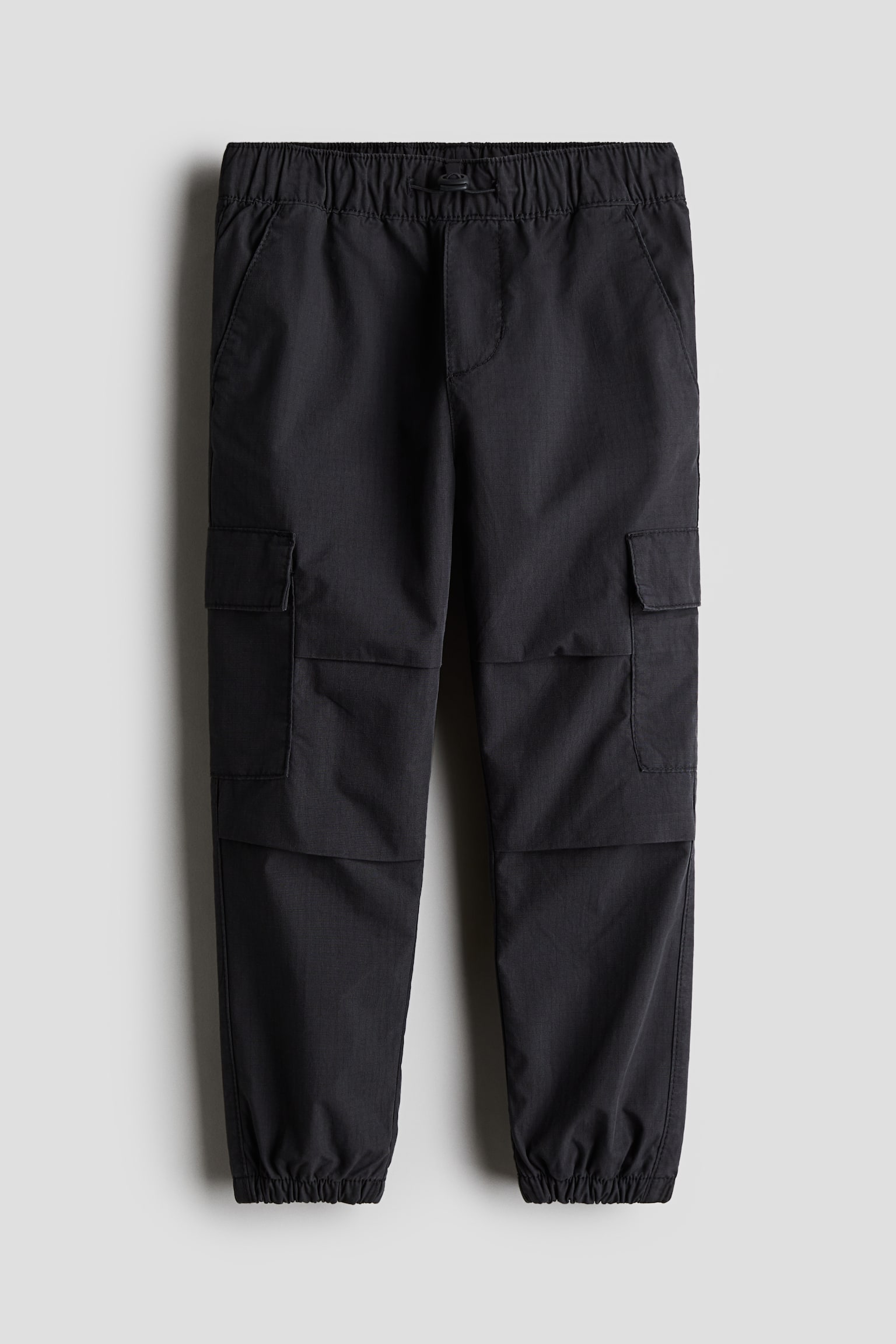 Детские брюки H&M Cotton Cargo, цвет: Тёмный серый — фото 1