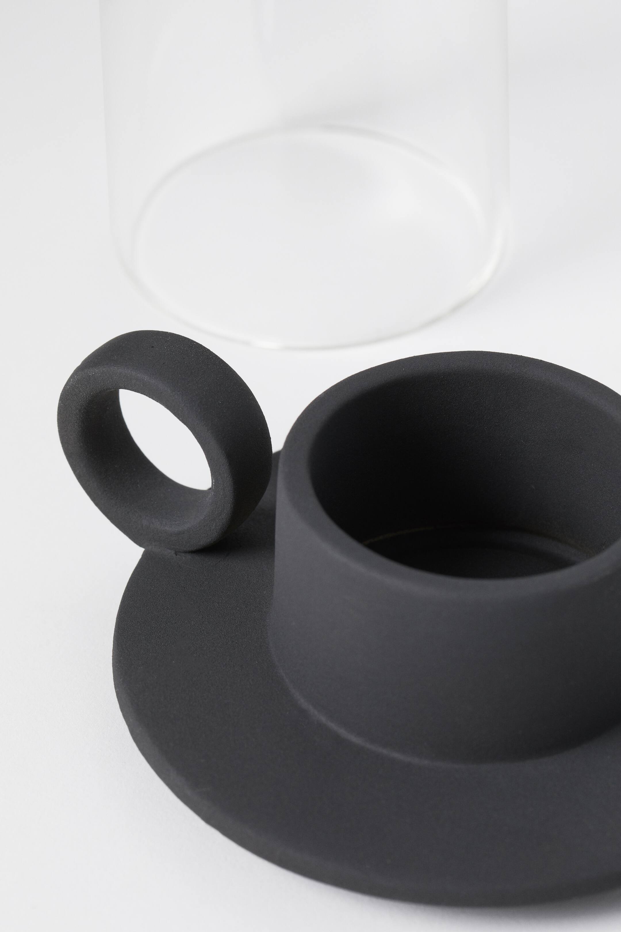 Stoneware Tea Light Holder Black Home All H&M US