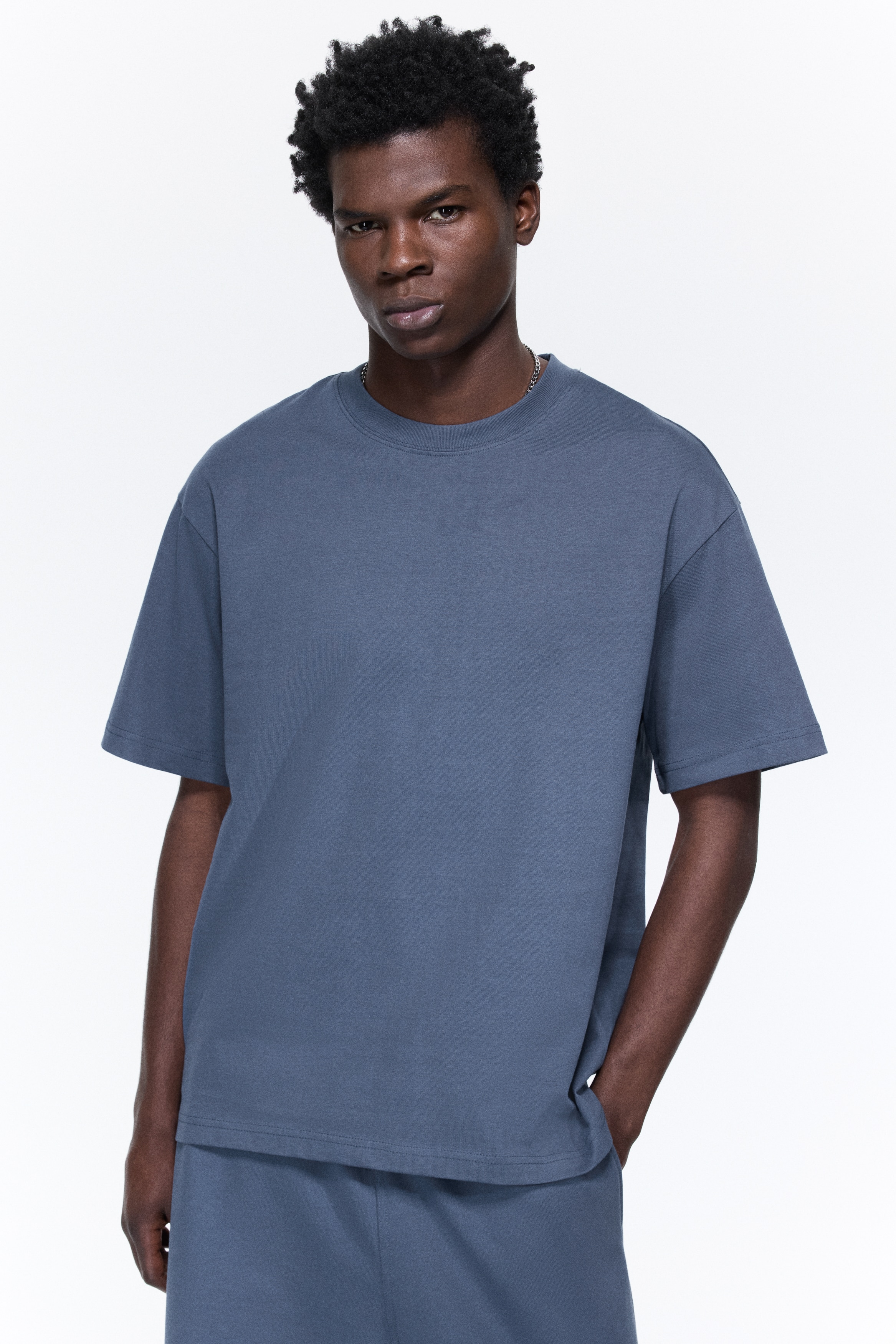 Loose-Fit T-Shirt - Dusty blue - Men | H&M US