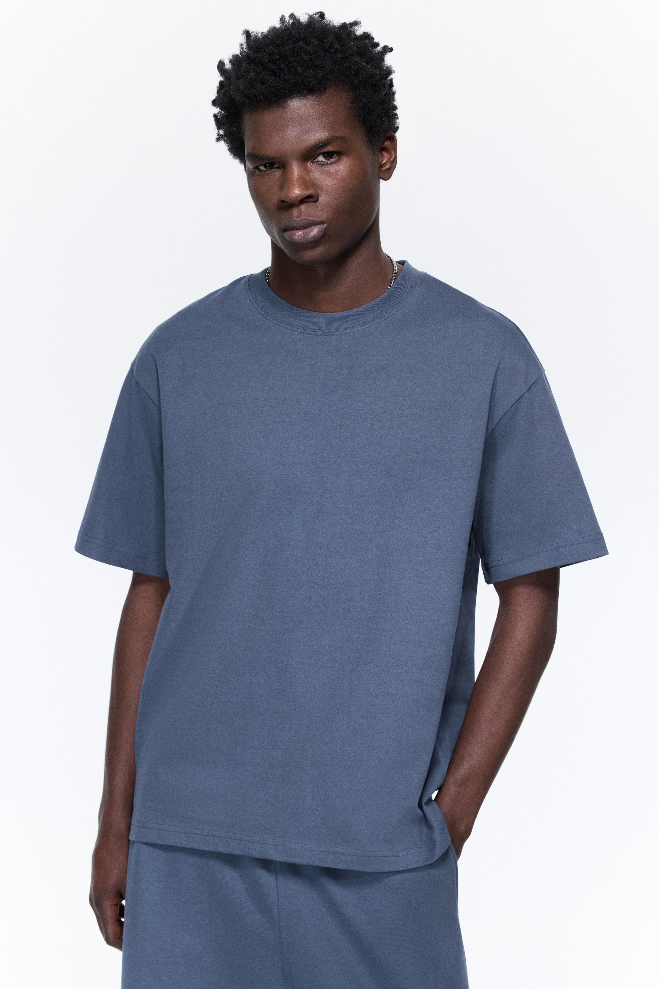 View larger image: Loose-Fit T-Shirt - Dusty blue - Men | H&M US 1