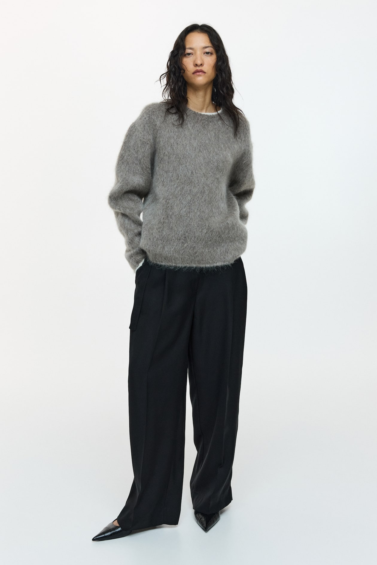 Wide-Leg Pants with Belt Detail - image 3