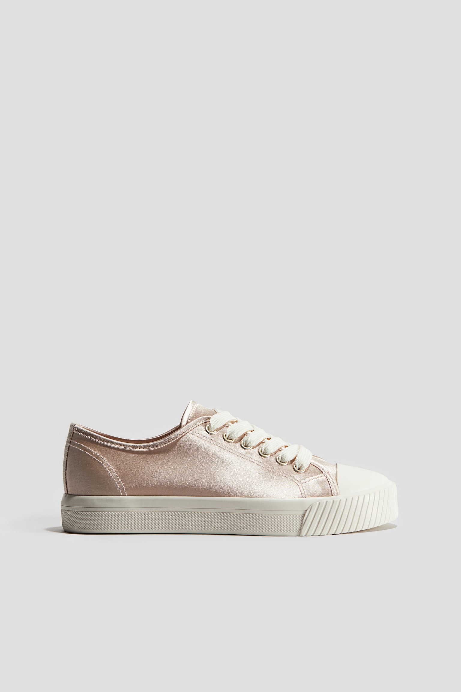 Shimmering trainers - Beige/Silver-coloured - 3