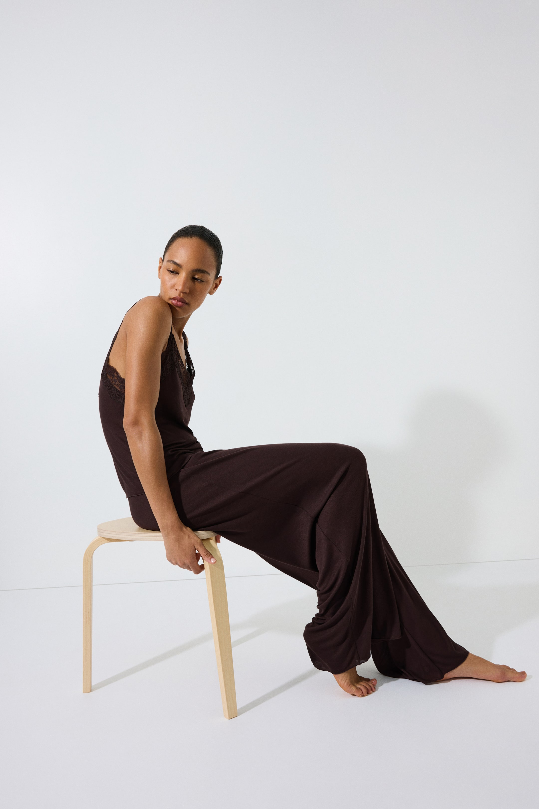 Lace-Trimmed Pajamas