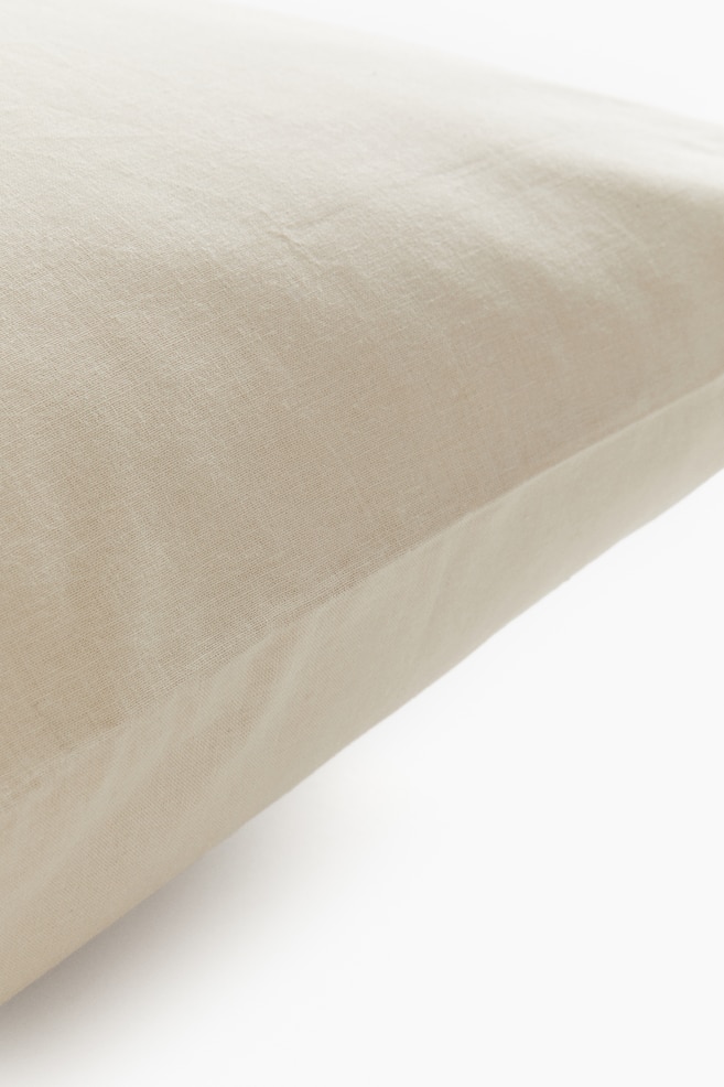 Cotton Pillowcase-Light dusty beige - 2